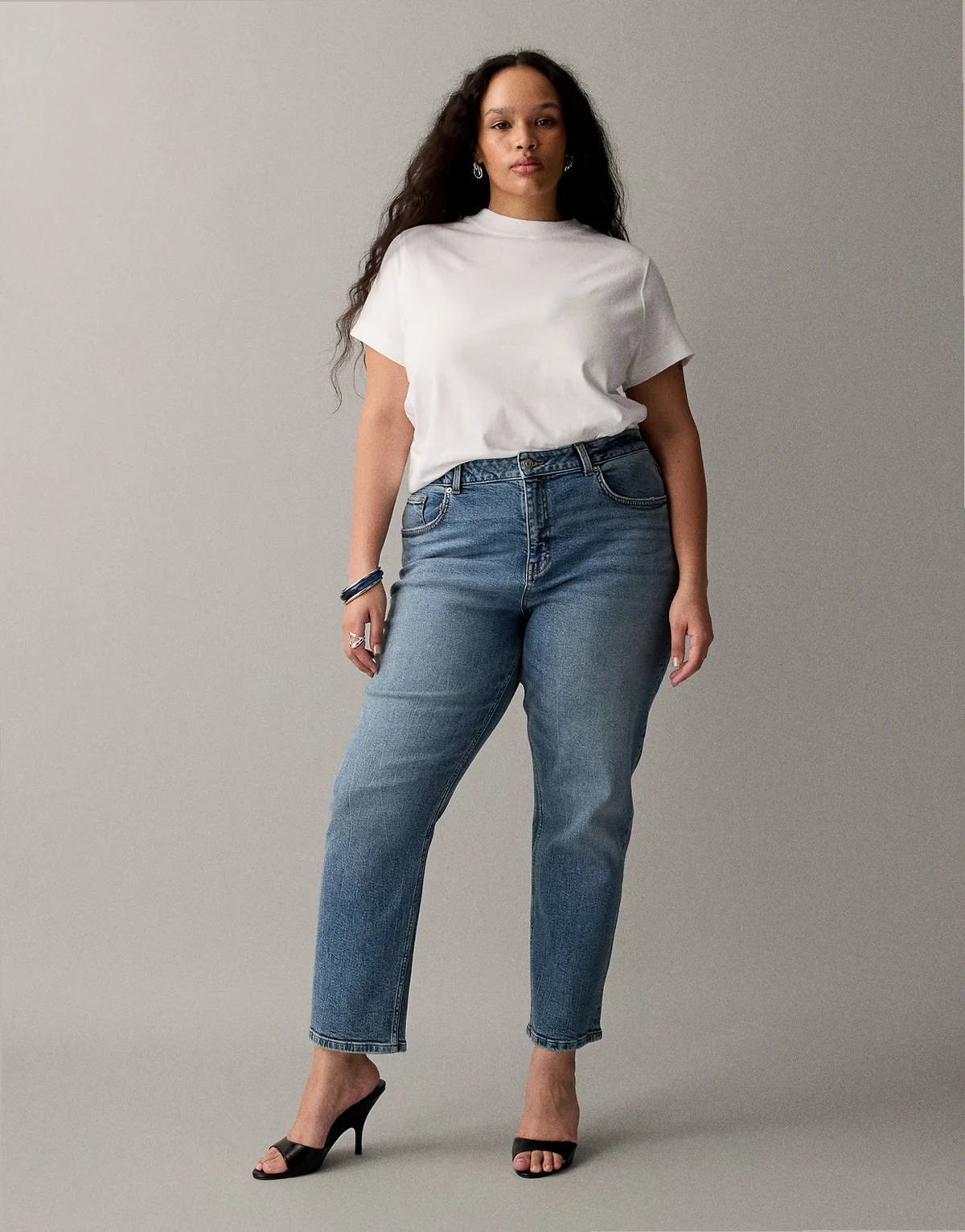 ASOS DESIGN Curve – Bequeme Slim-Fit-Jeans in Vintage-Waschung