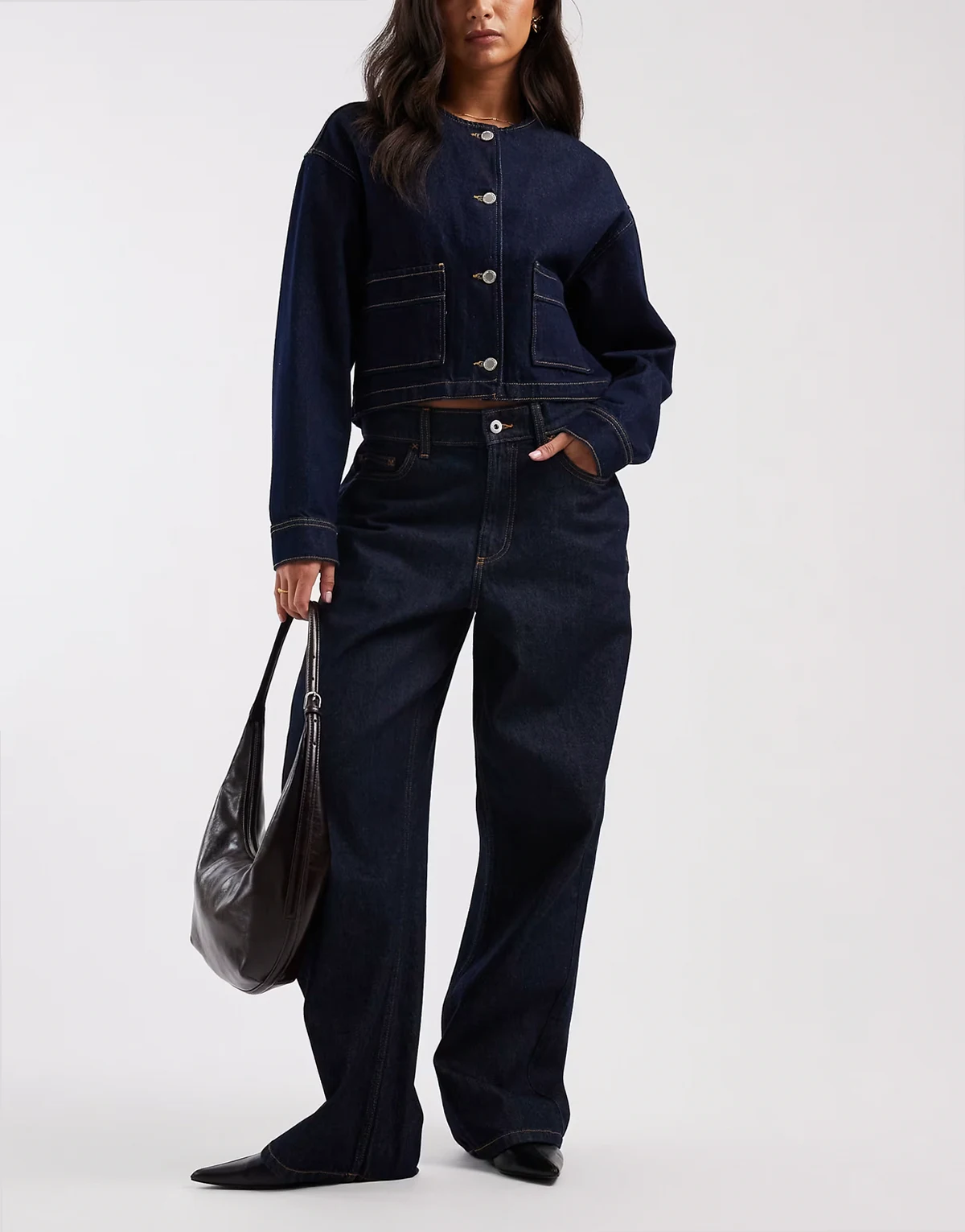 – X001 – Antifit-Jeans in Mittelblau mit Rinse-Waschung