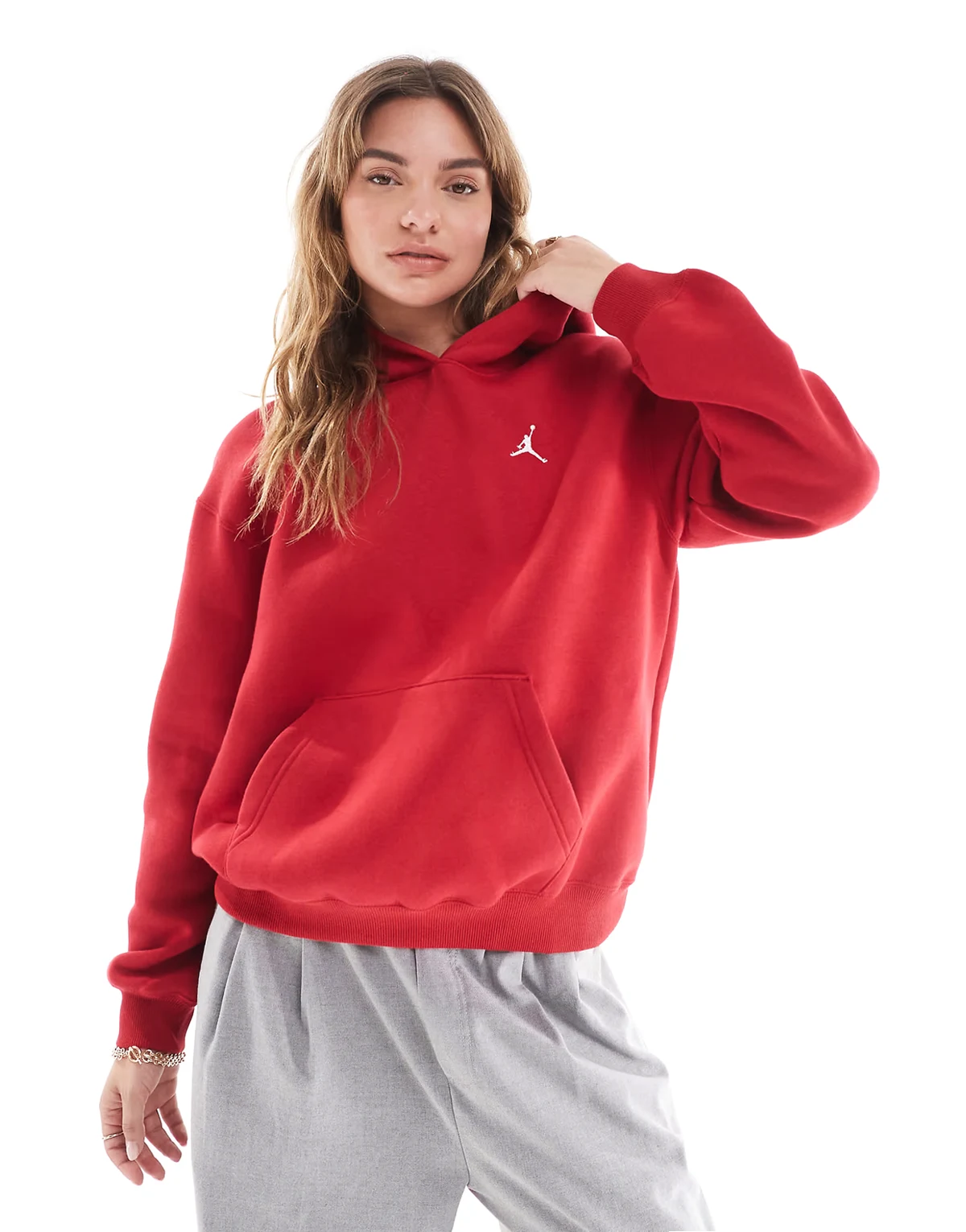 Air Jordan Brooklyn Fleece hoodie in red