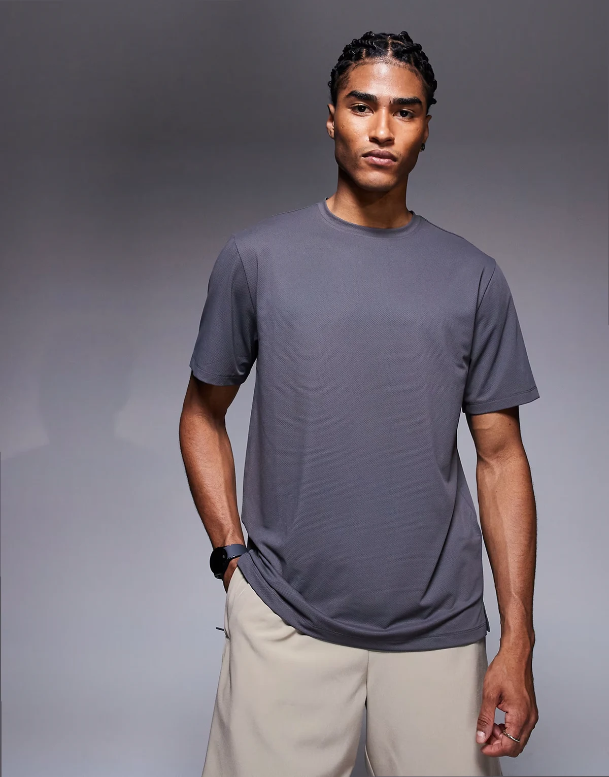 Icon quick dry mesh training T-shirt in graphite