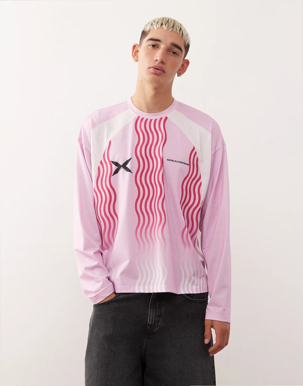 long sleeve soccer T-shirt in pink