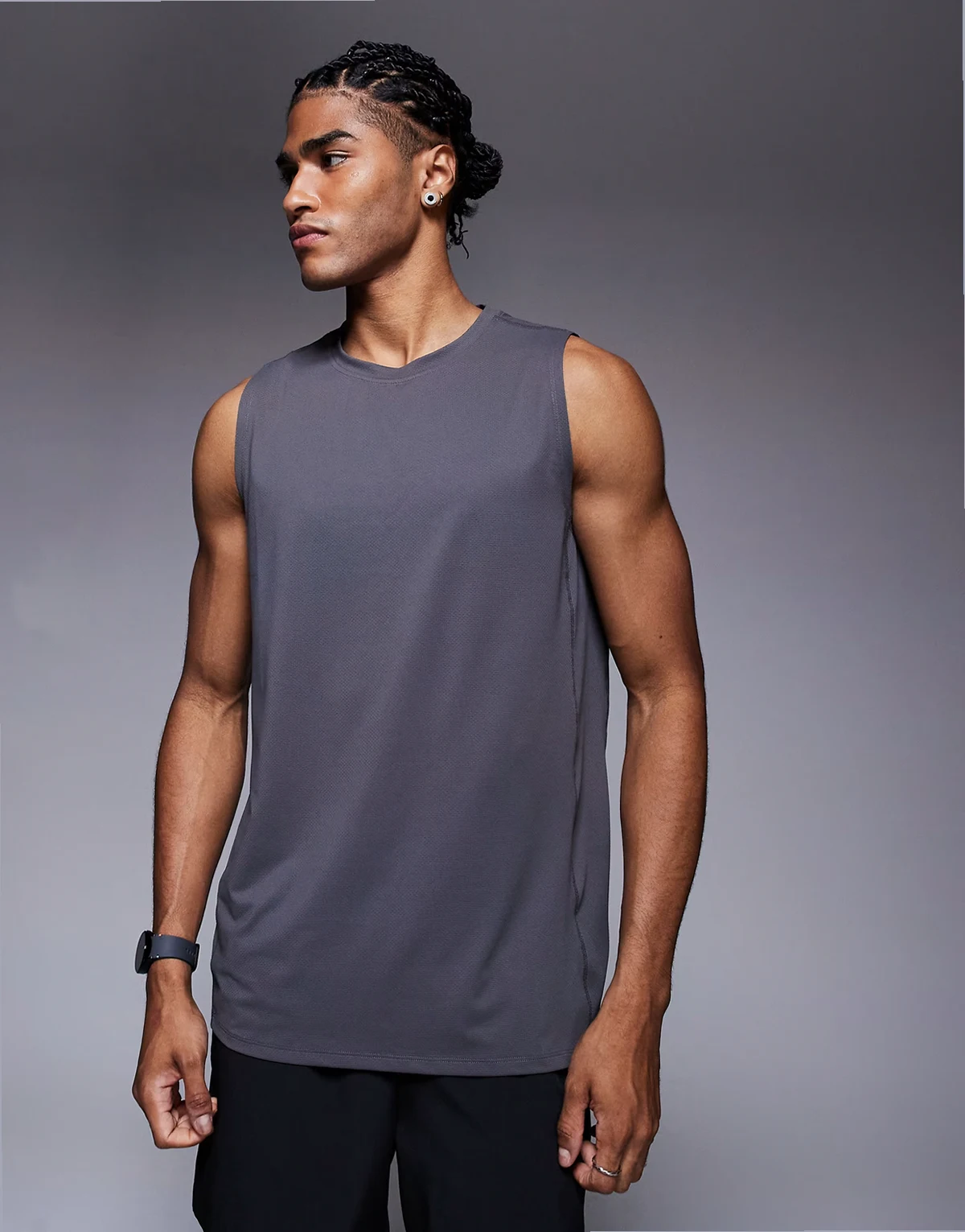 Icon quick dry mesh training tank in graphite