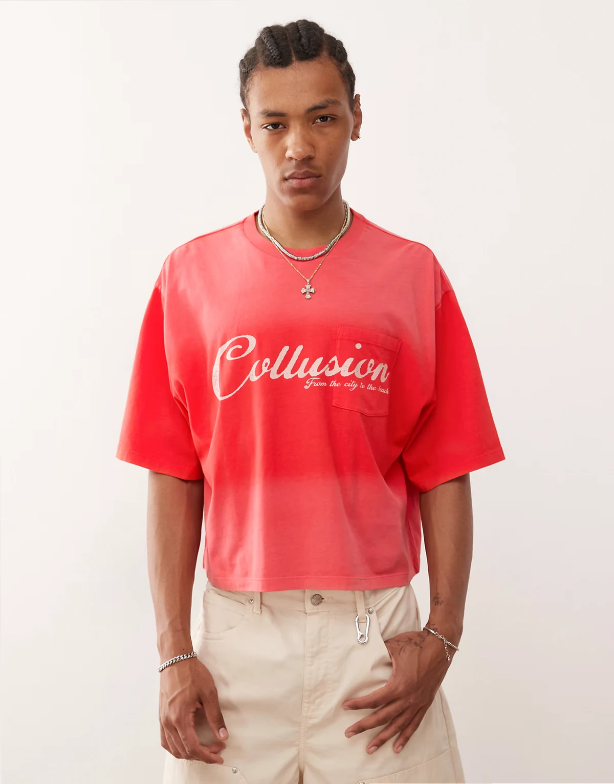 boxy t-shirt in washed pink