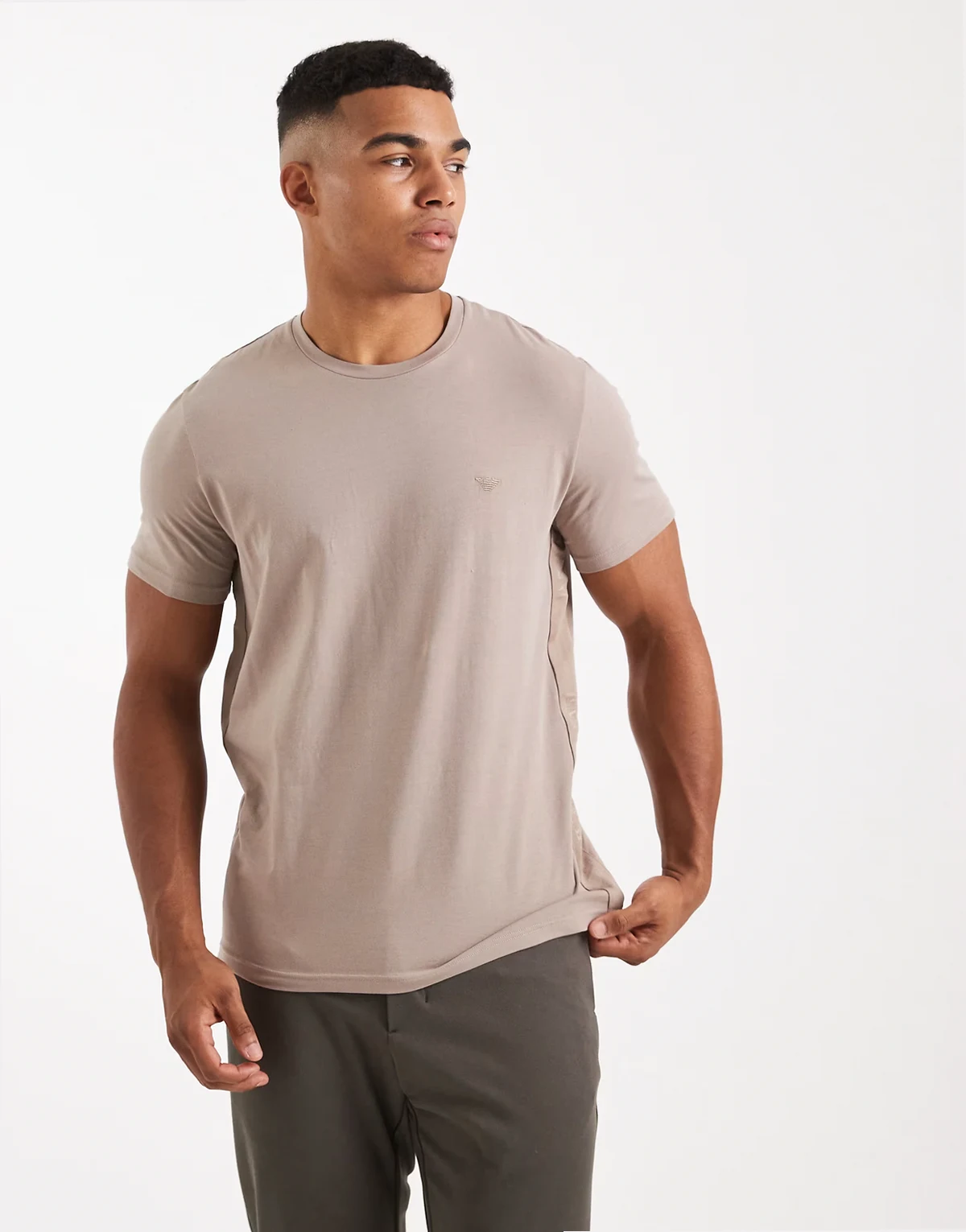short sleeve lounge T-shirt in stone