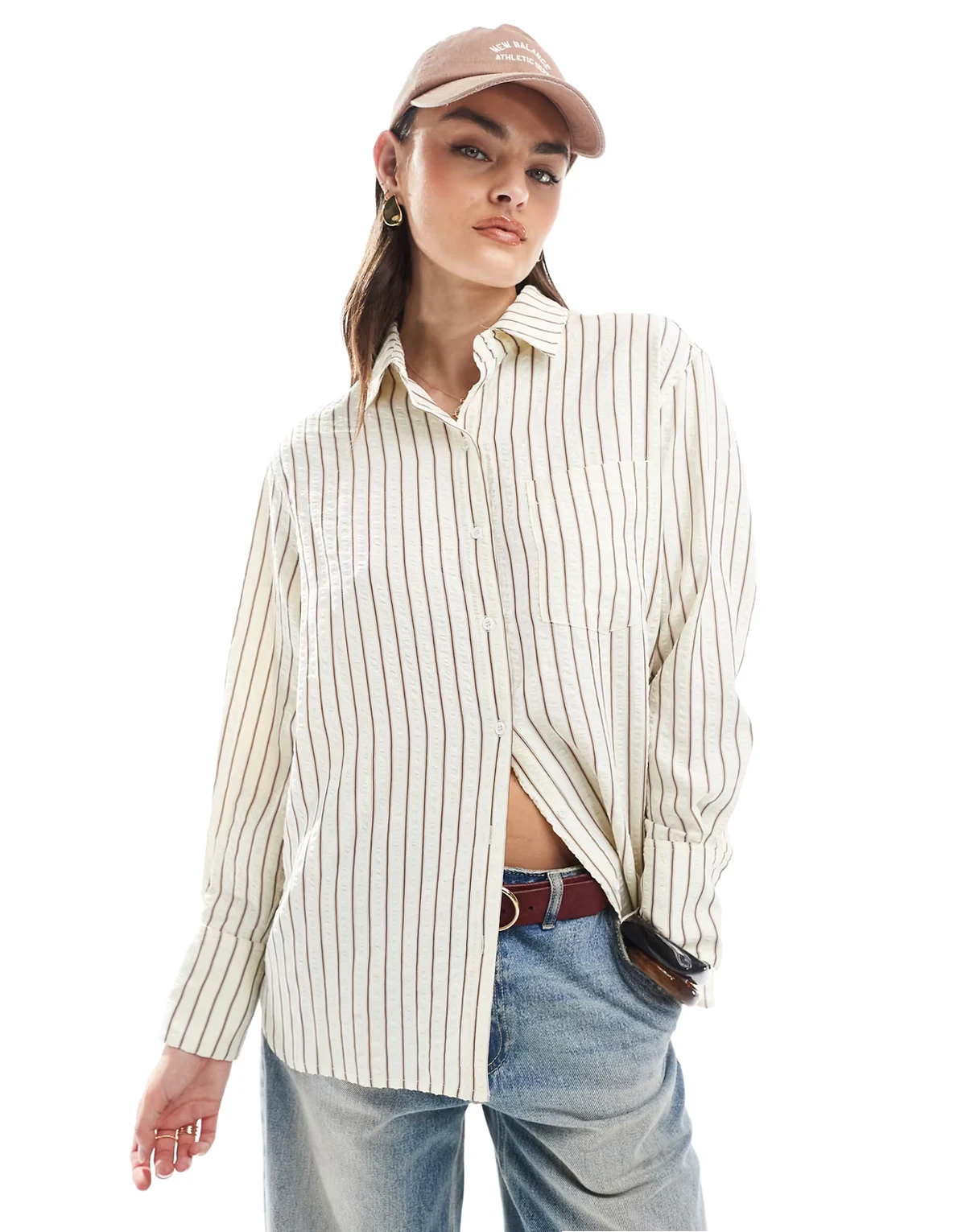 – Koszula oversize w kolorowe paski