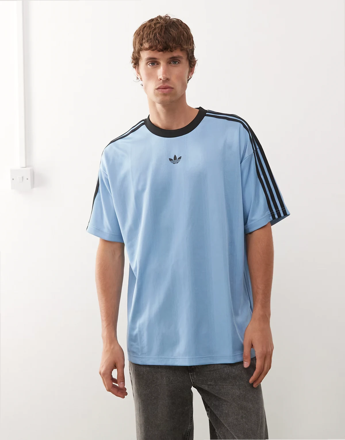 jacquard jersey in blue