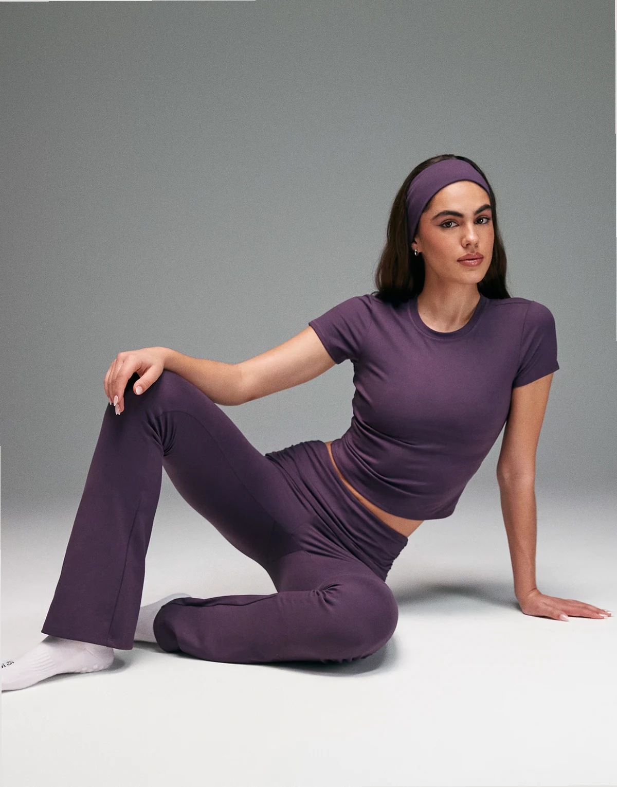 – Icon – Weiches, knapp geschnittenes Studio-T-Shirt in Heide-Lila