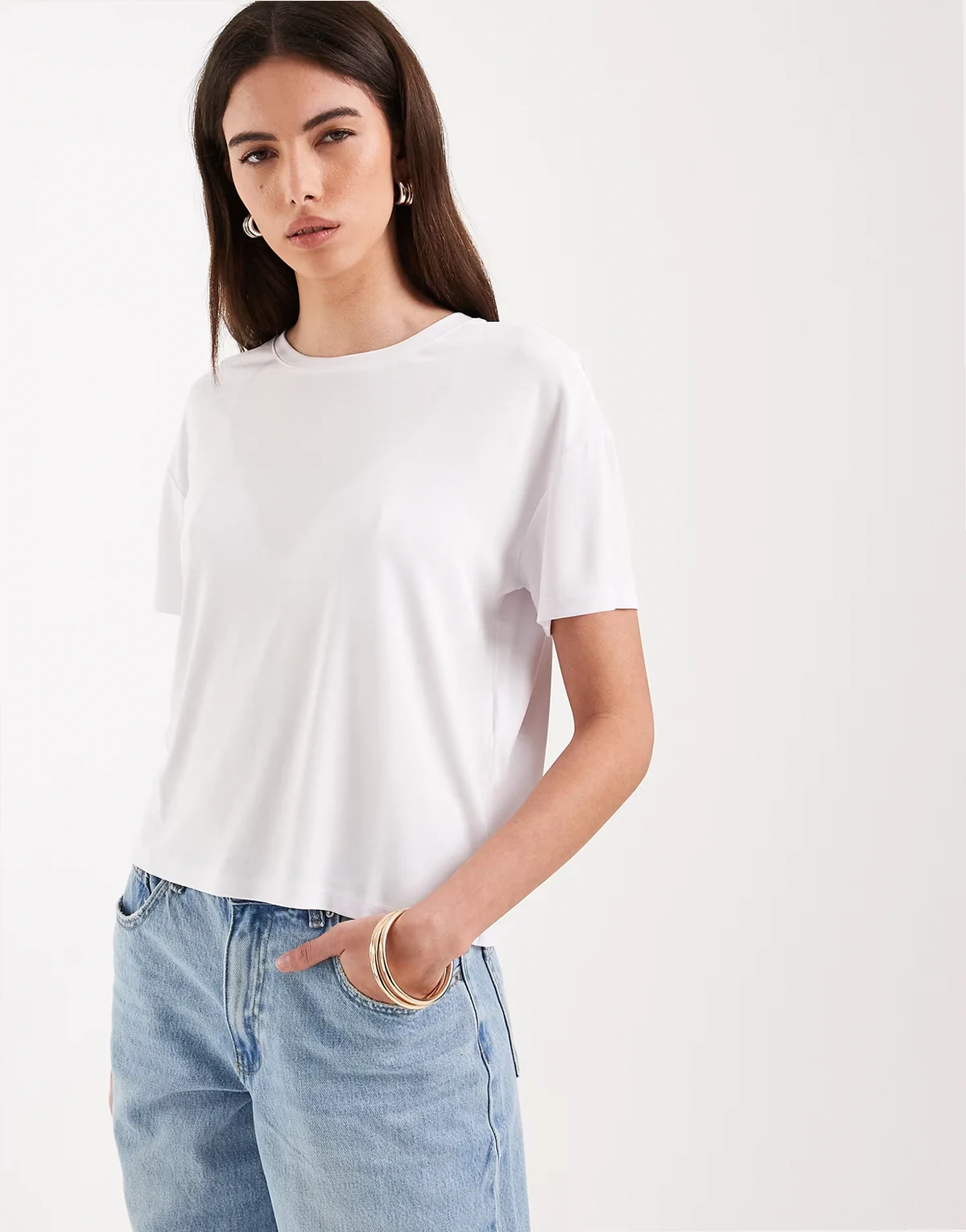 slinky oversized t-shirt in white