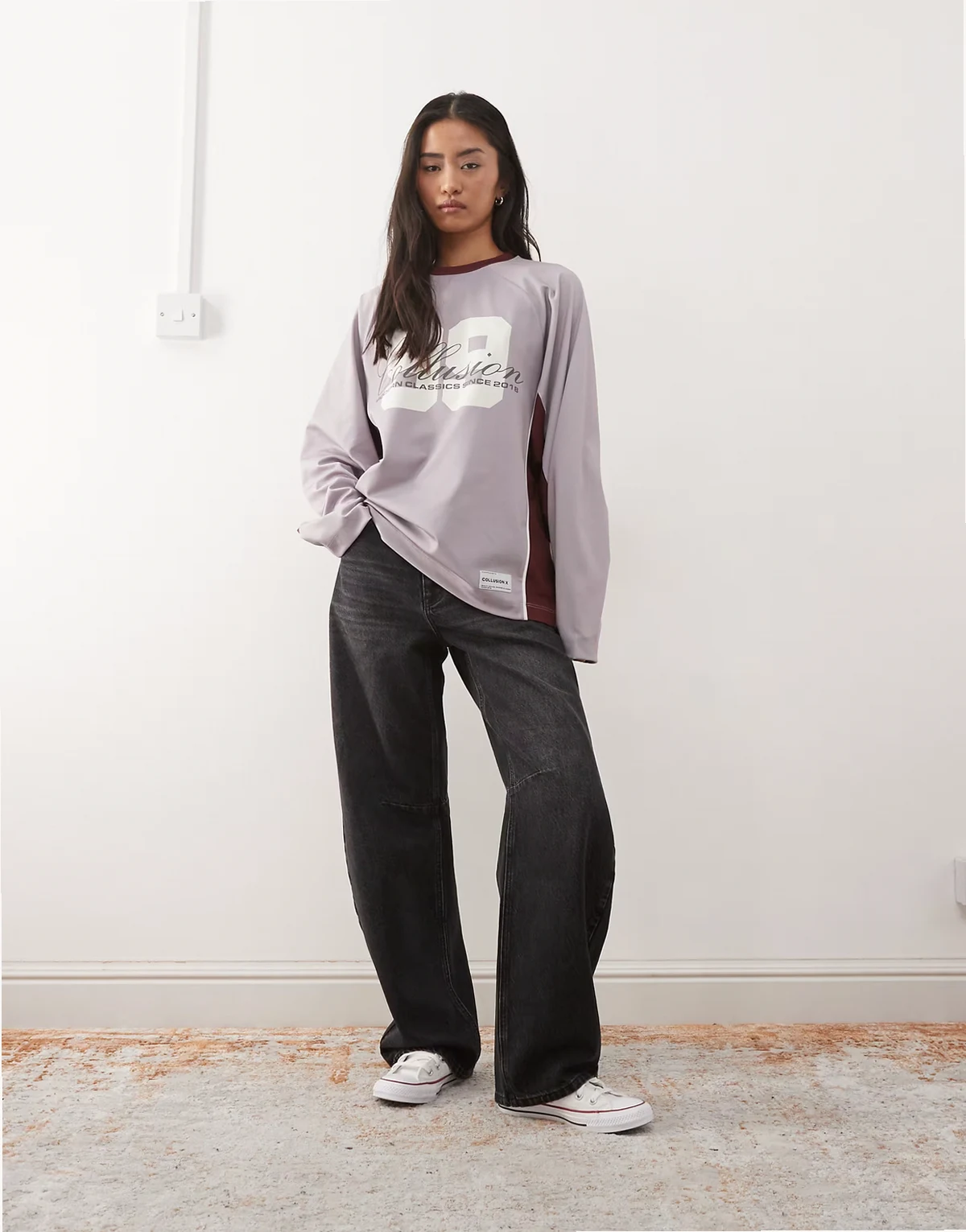 – Piłkarski T-shirt z długimi rękawami i grafiką z numerem