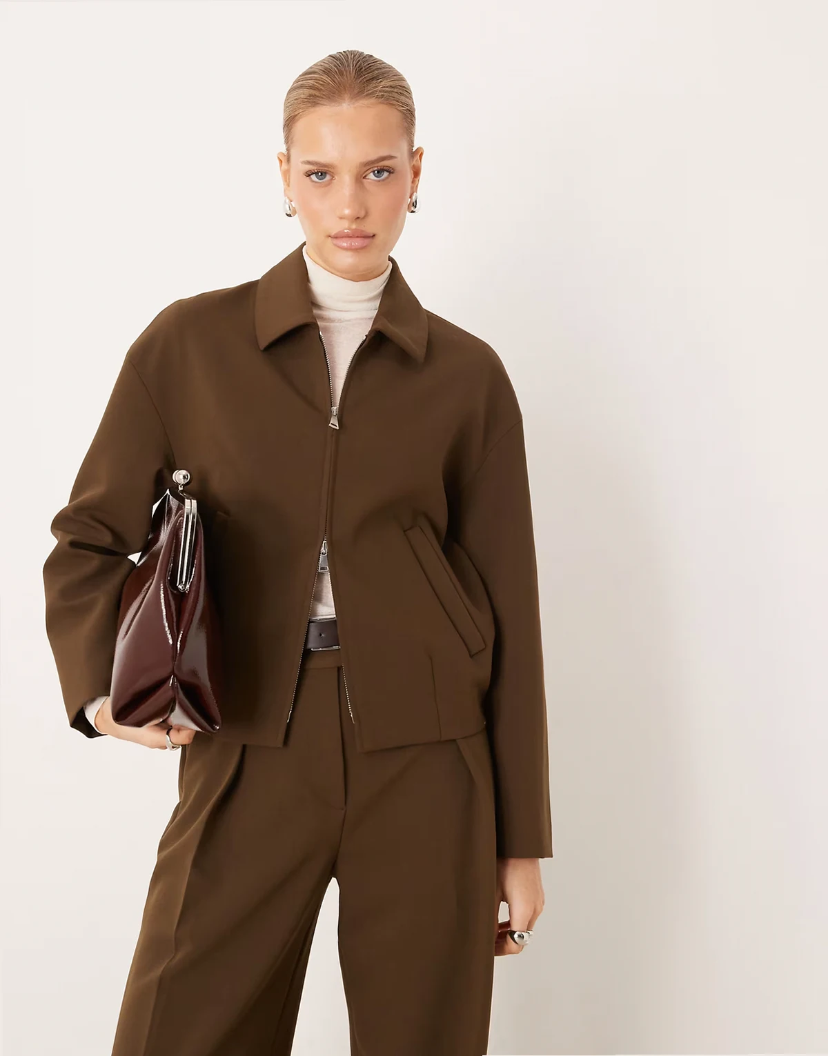 – Cintu – Harrington-Jacke in Khaki, Kombiteil