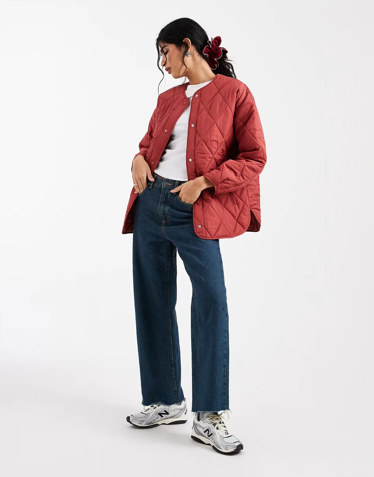 – Leichte Steppjacke in Granatrot