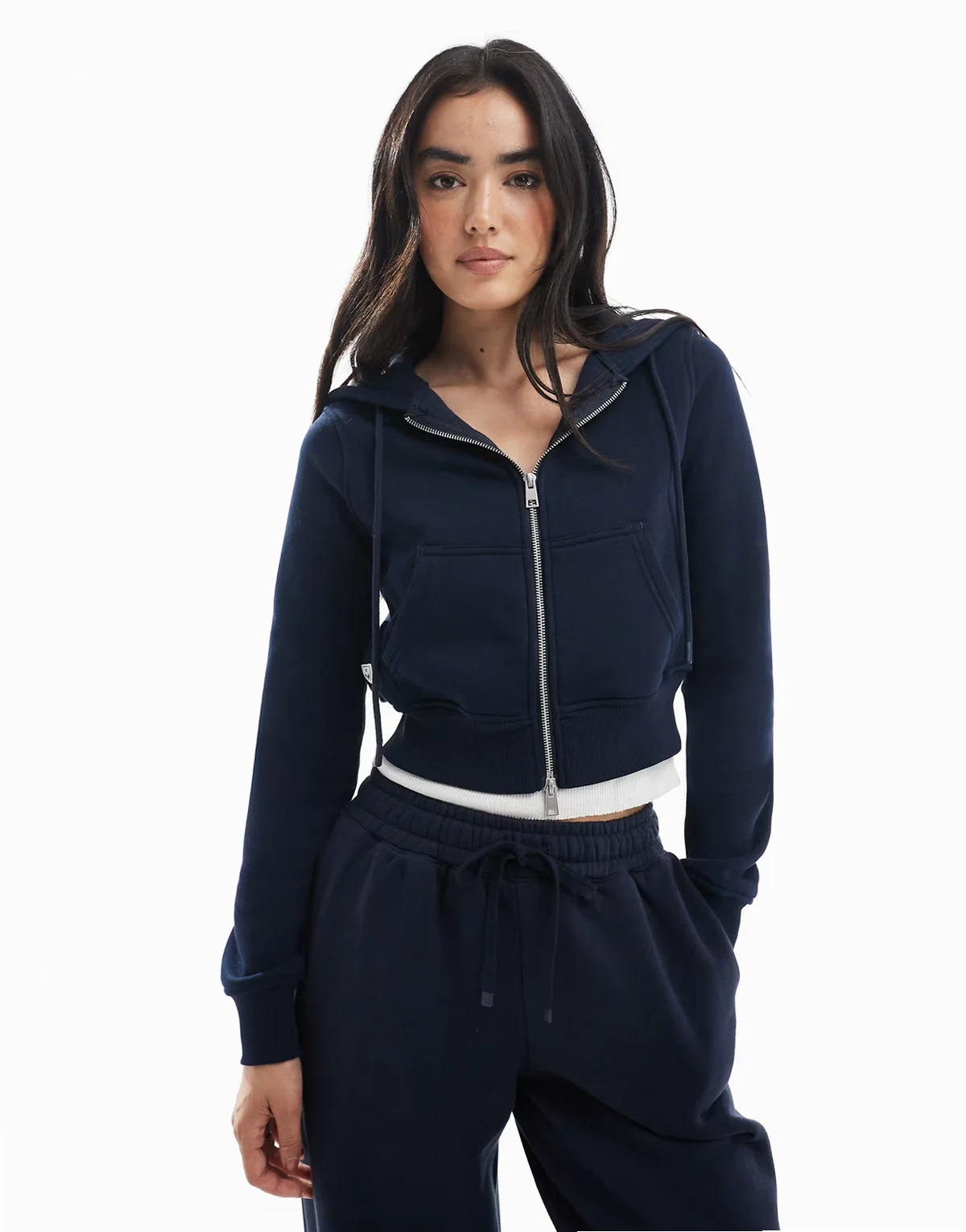 – Cropped-Kapuzenjacke in Total Eclipse, Kombiteil