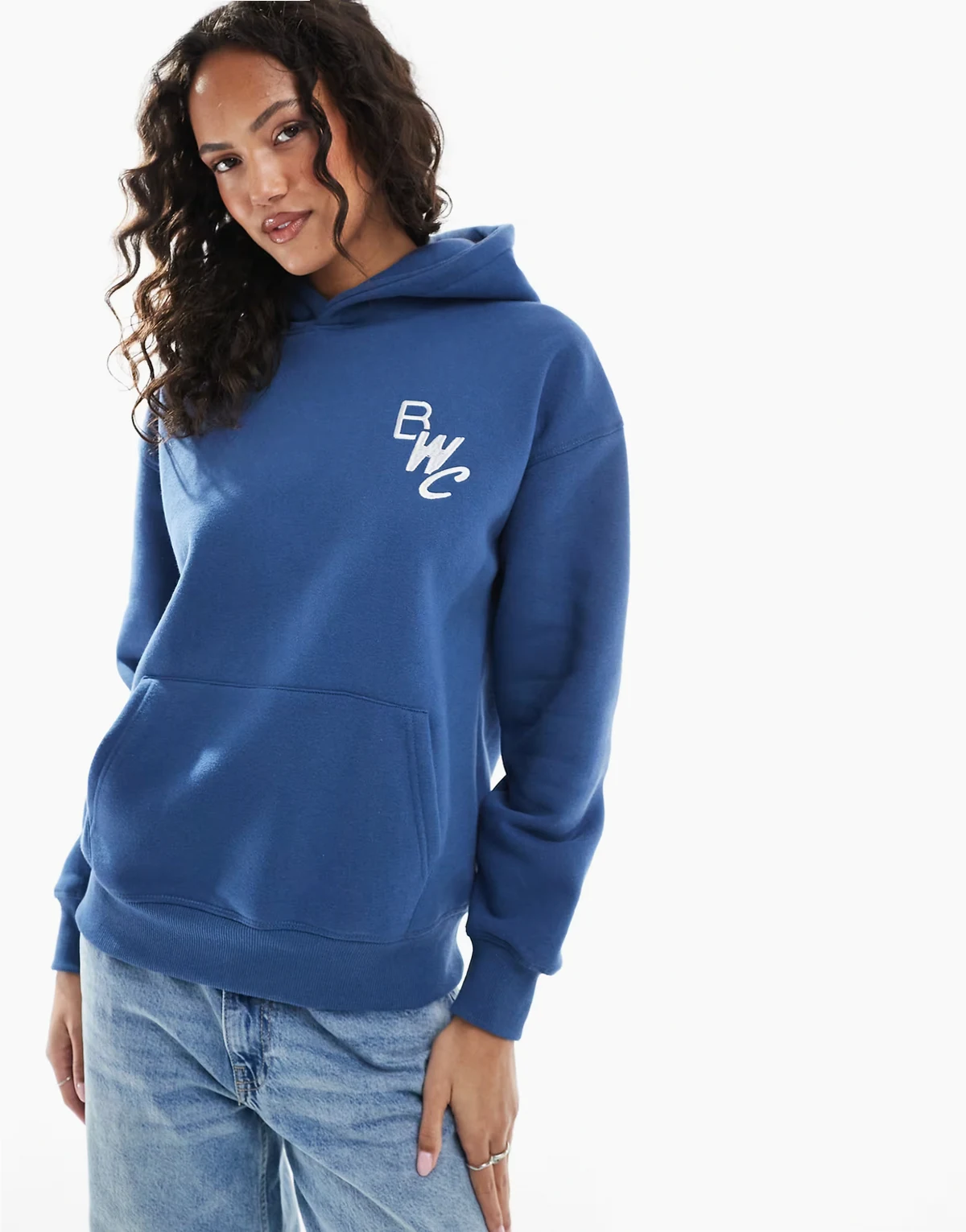 plush premium wellness hoodie in navy