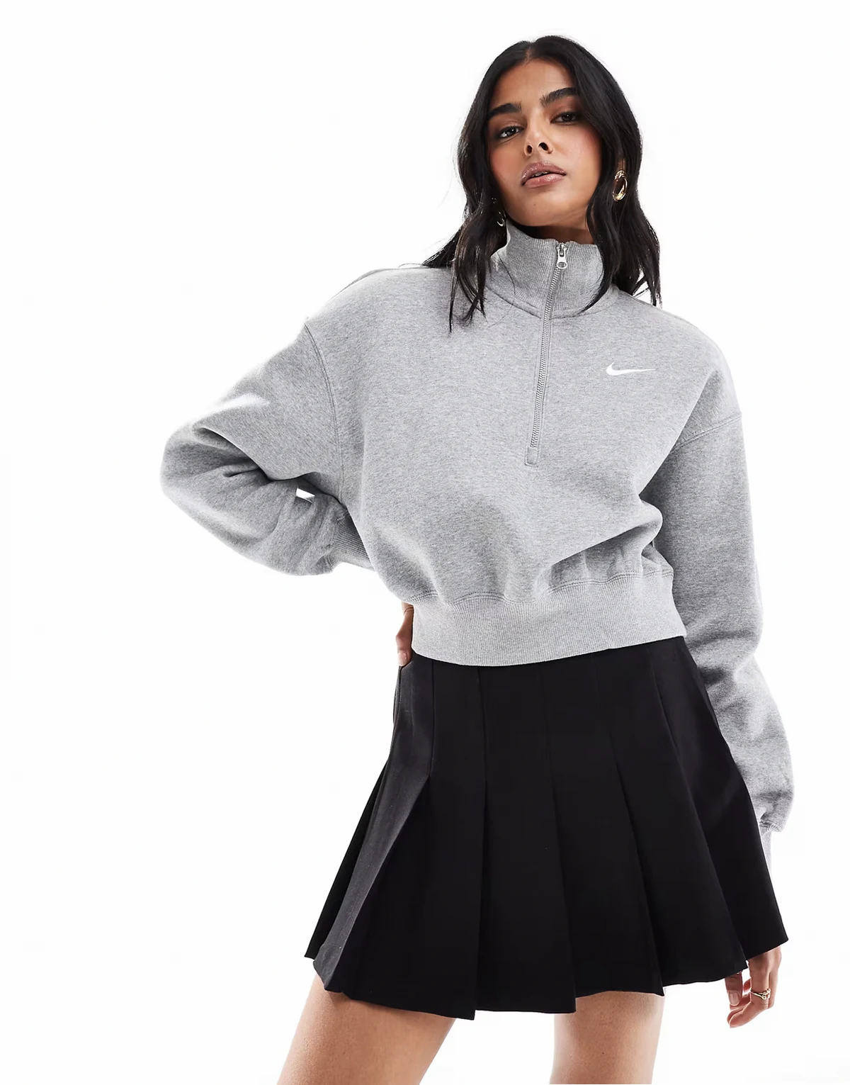 Phoenix Fleece half zip sweatshirt in gray