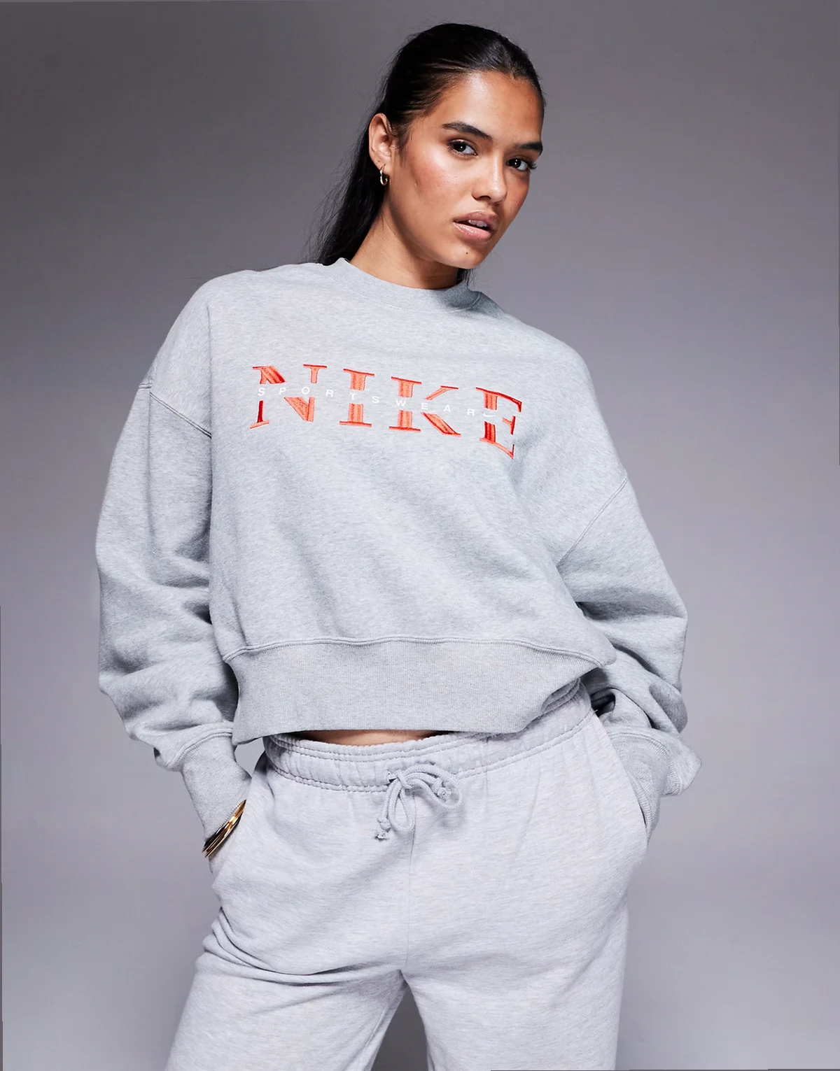 Phoenix Fleece graphic sweatshirt in gray