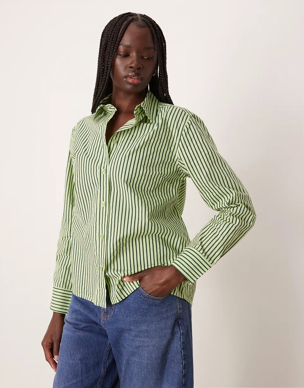 – Monroe – Zielona koszula w paski