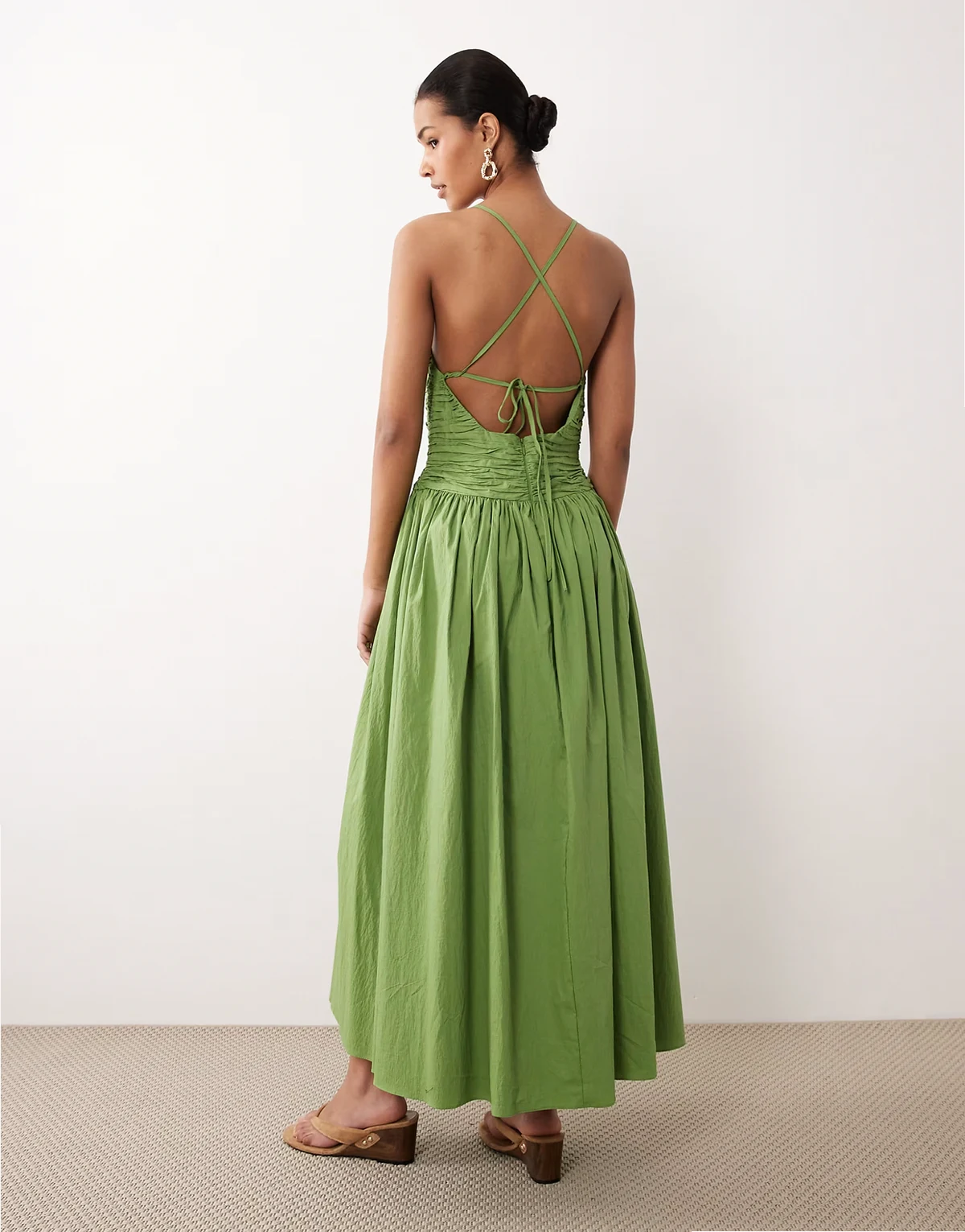 – Rosabel – Zielona sukienka midaxi