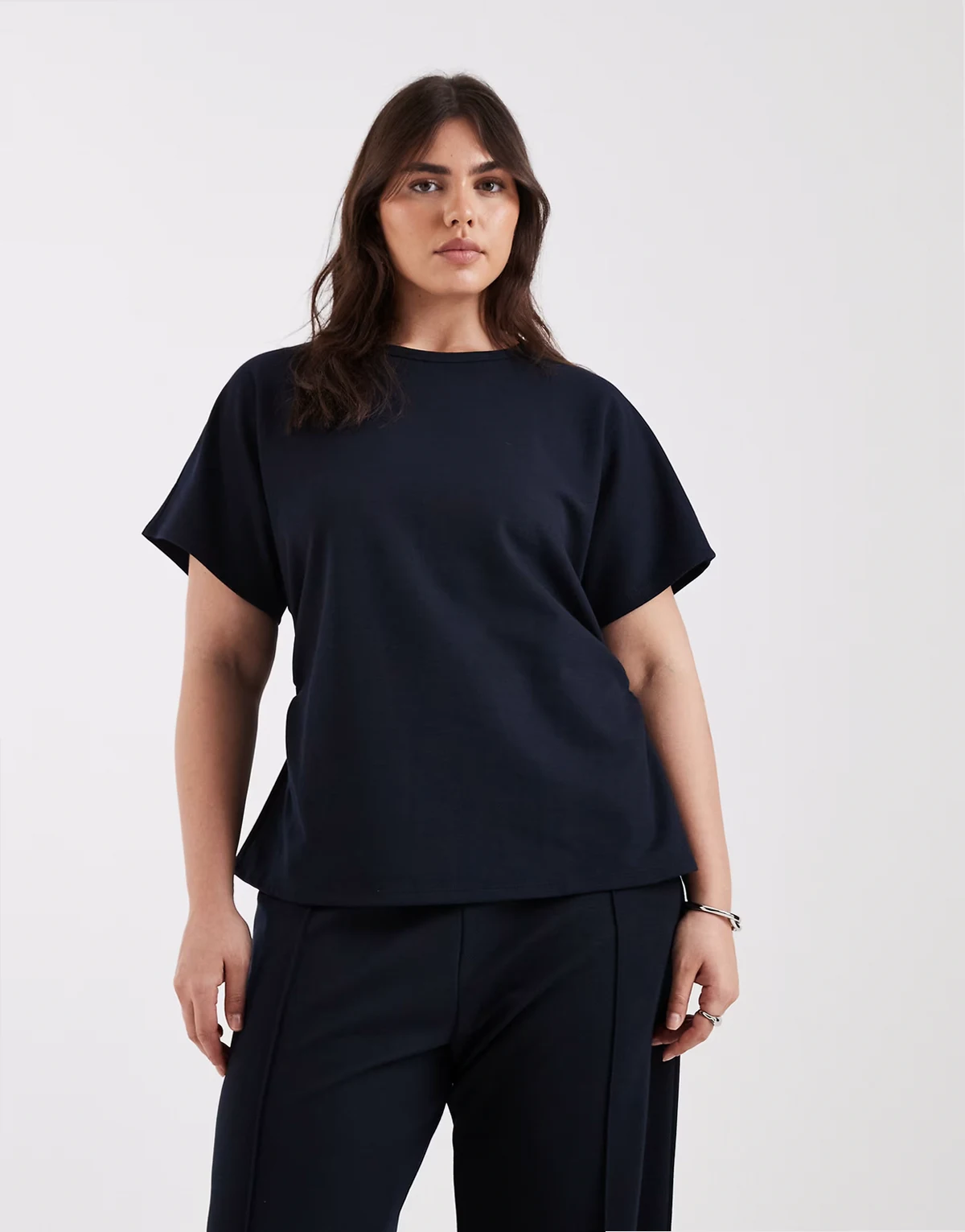 ruched detail top in navy - part of a set