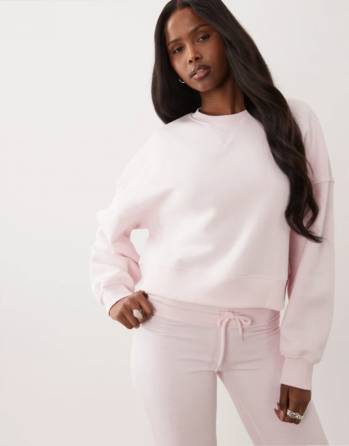 – Mix and Match – Pullover in Rosa mit Rundhalsausschnitt