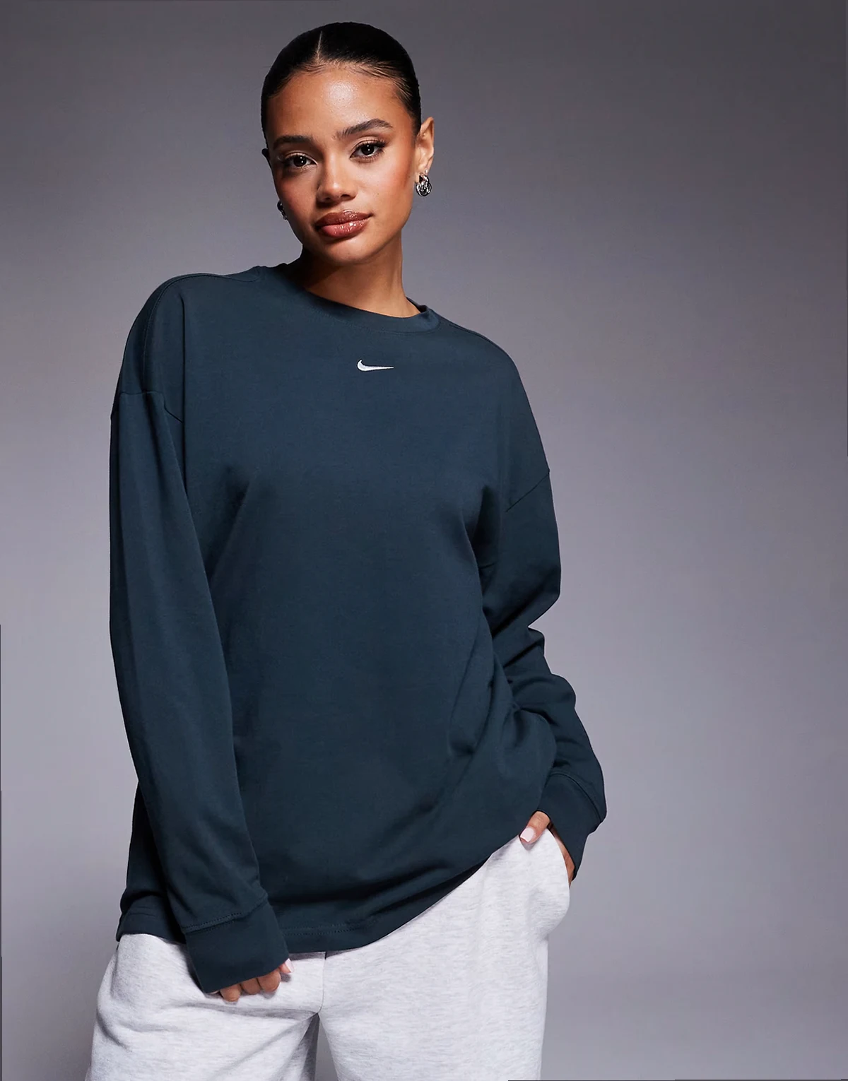 Phoenix Fleece oversized sweatshirt in dark green