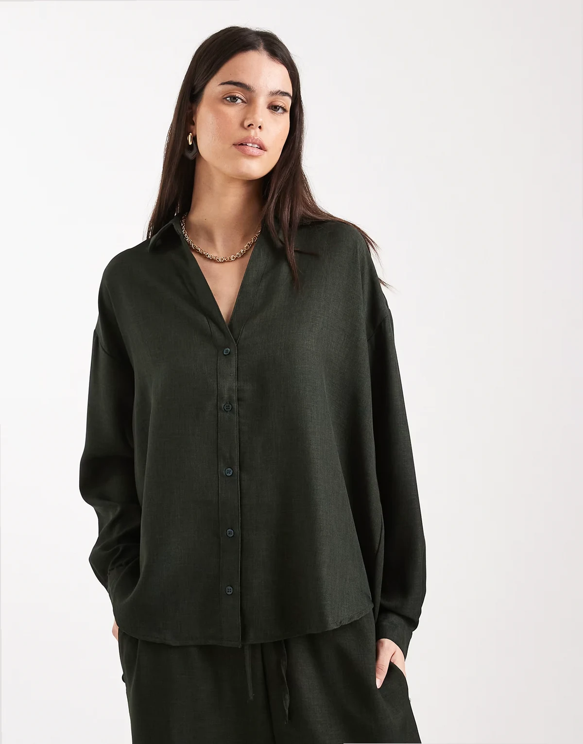 long sleeve shirt in khaki - part of a set