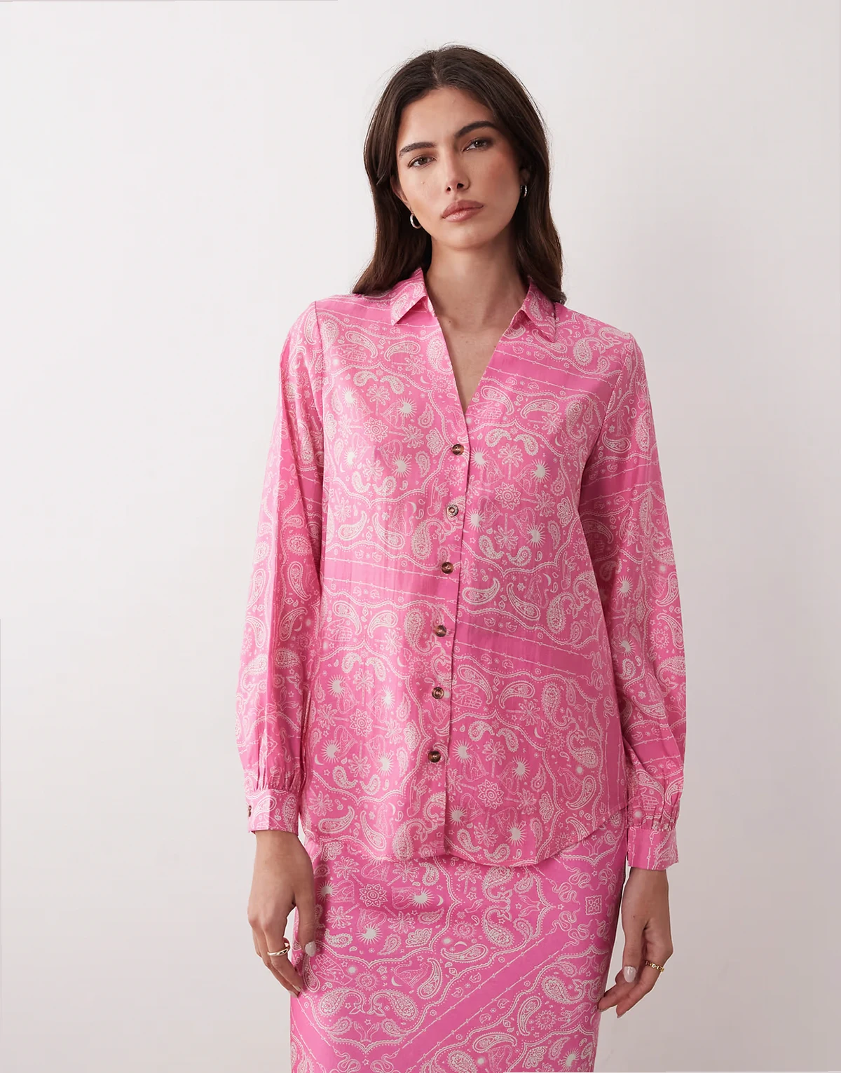 shirt in pink paisley - part of a set