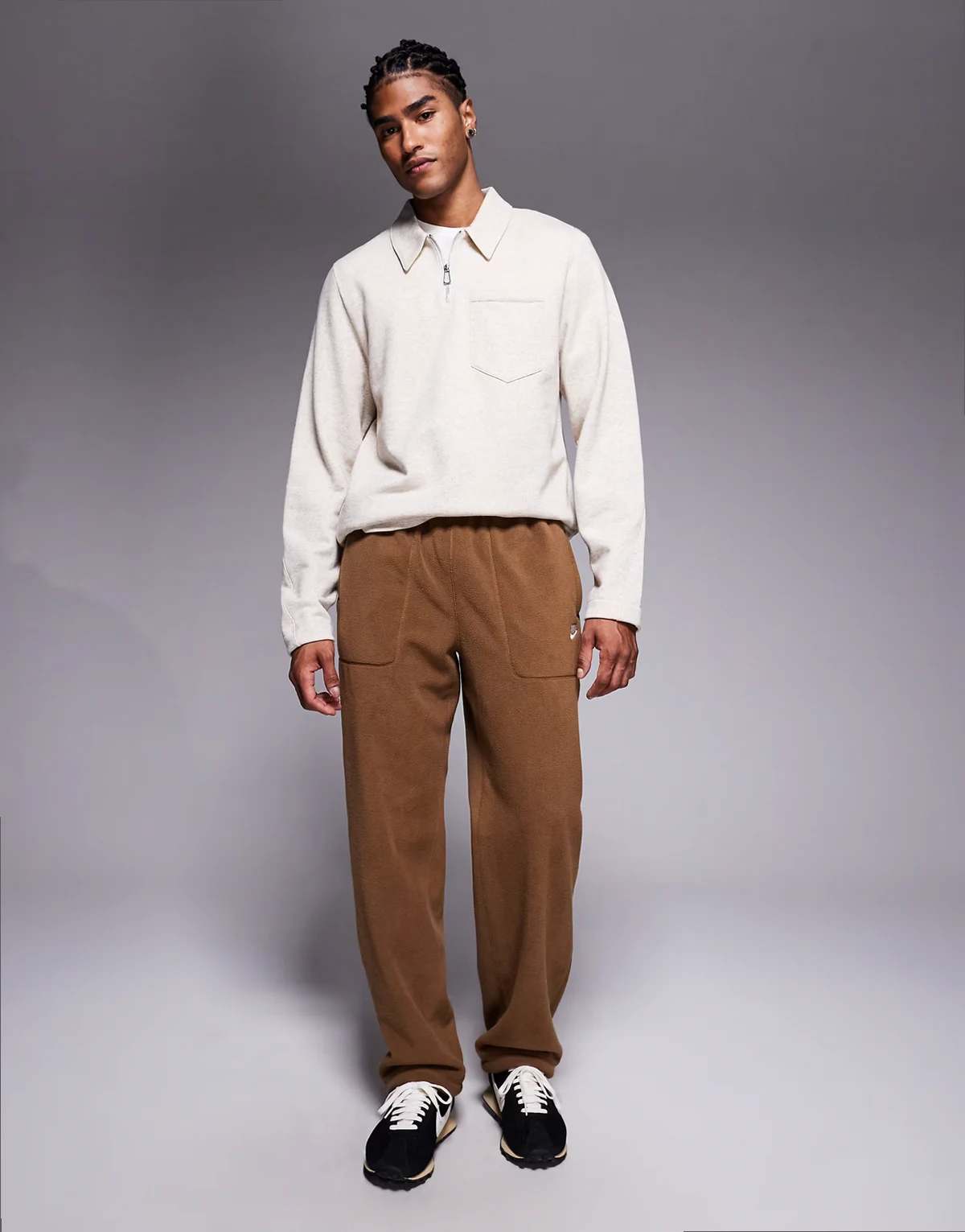 Club winter sweatpants in brown