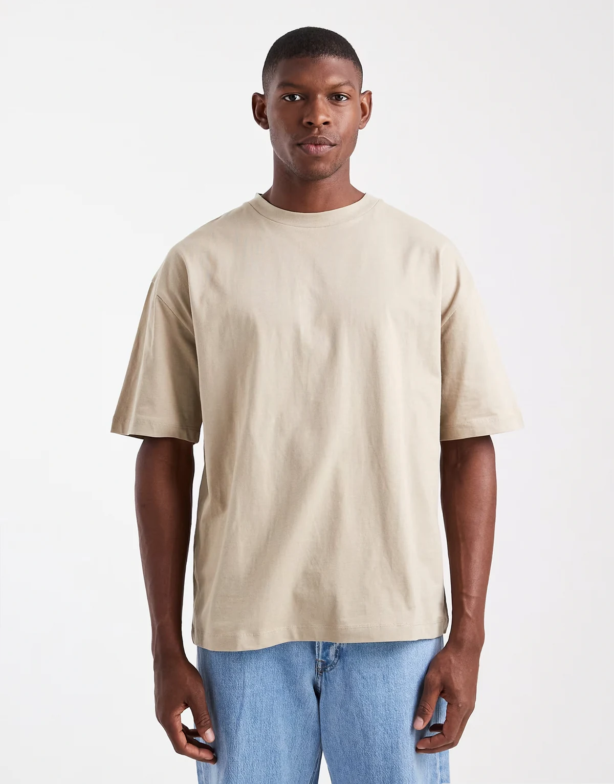 – Essentials – Beżowy T-shirt oversize