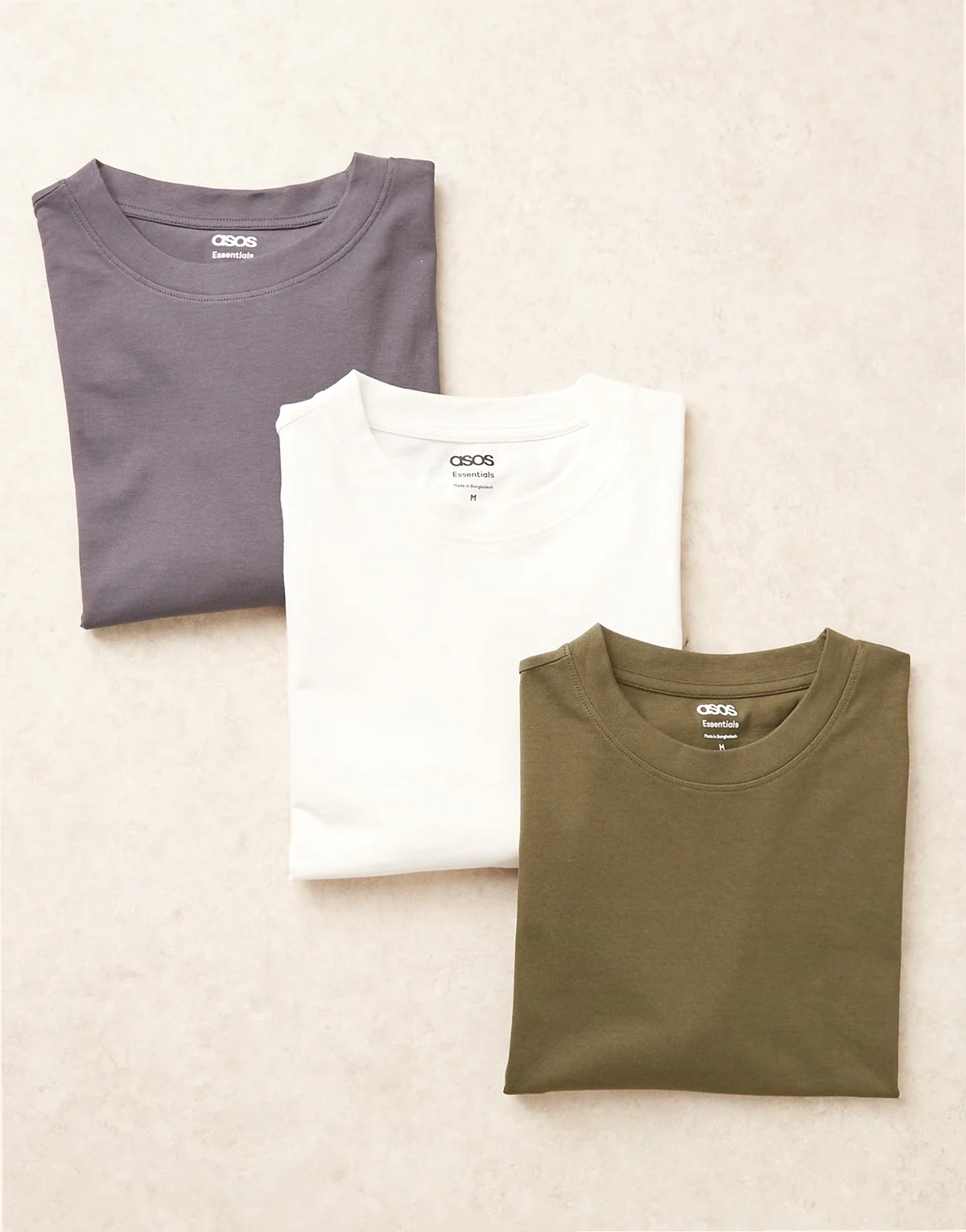 – Essentials – Zestaw 3 T-shirtów oversize w różnych kolorach