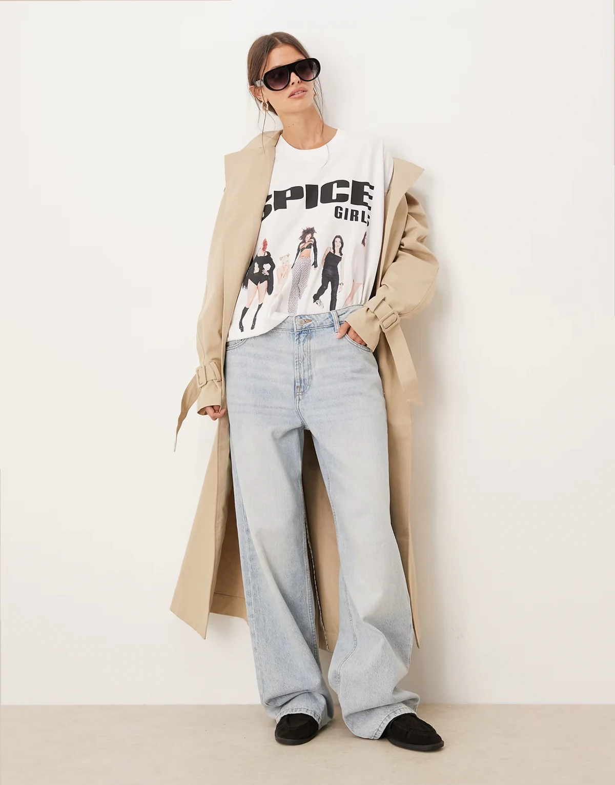 – Oversize-T-Shirt in Weiß mit Spice-Girls-Aufdruck