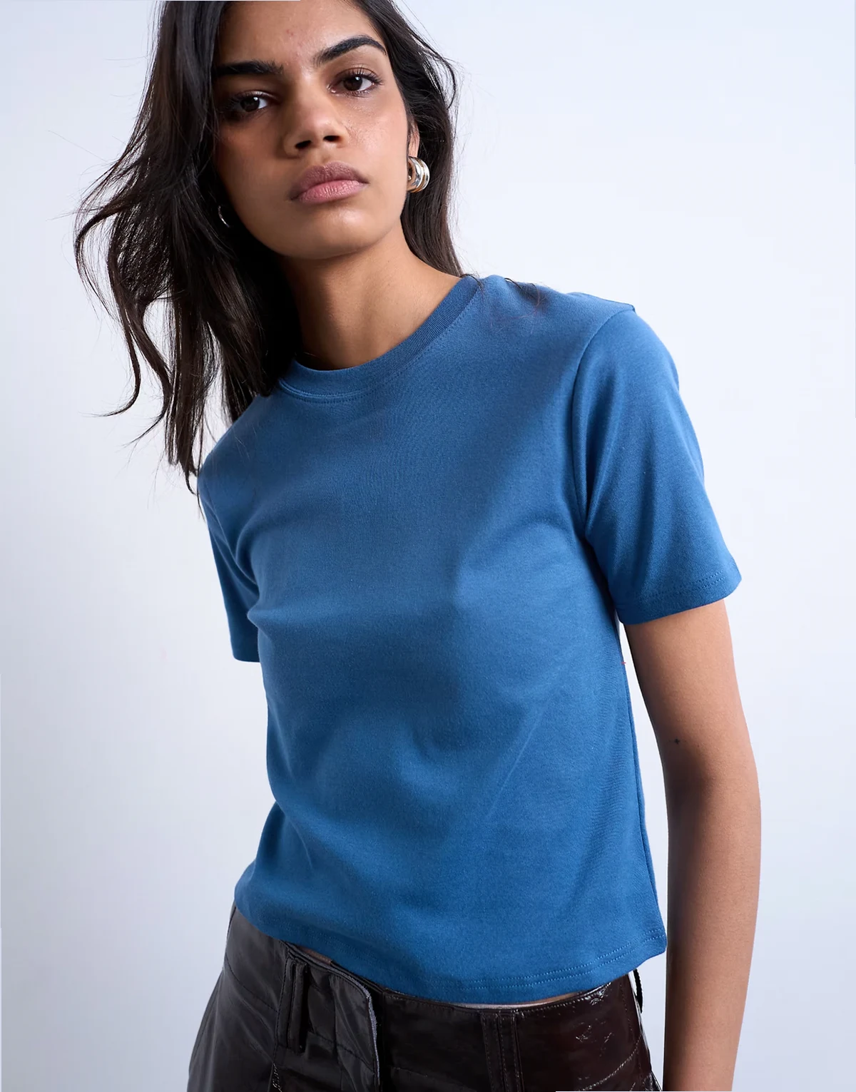 shrunken everyday tee in Air Force blue