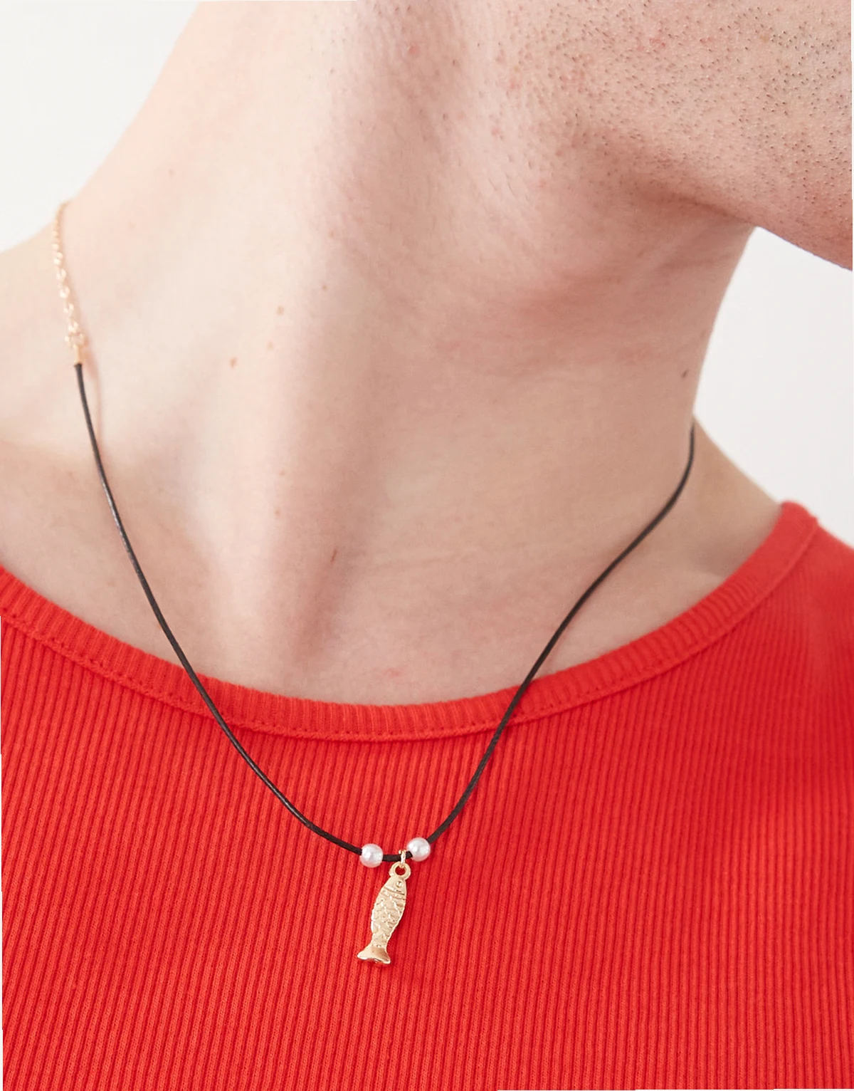 – Unisex-Halskette mit Fisch-Anhänger