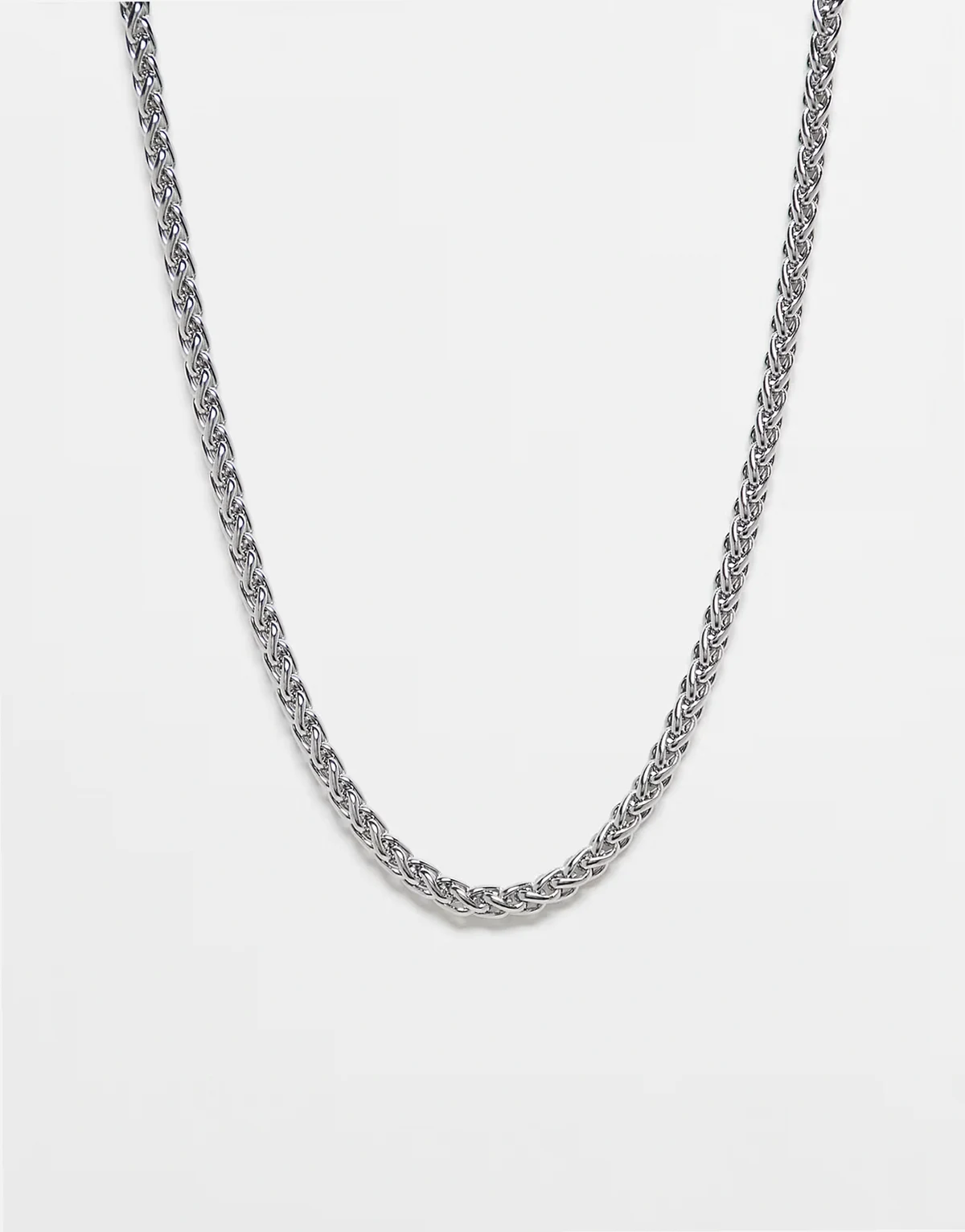 unisex waterproof stainless steel everyday chain necklace in silver
