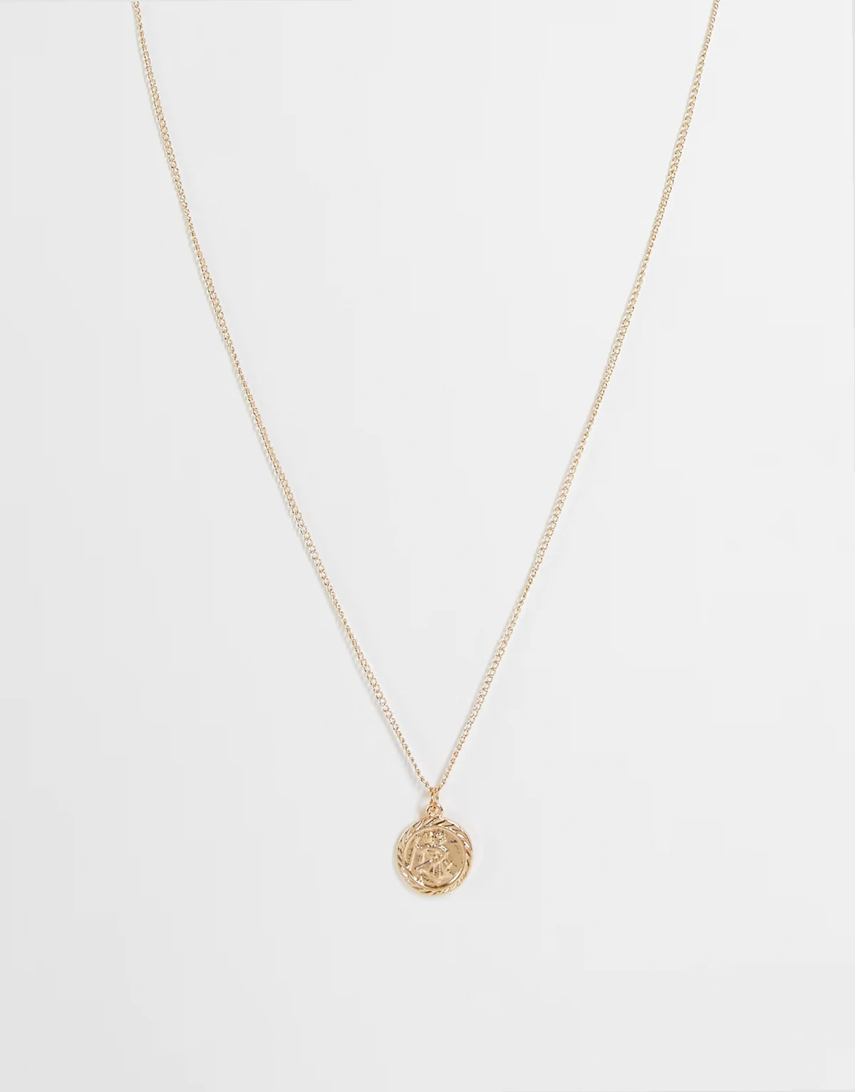 unisex St Christopher necklace in gold