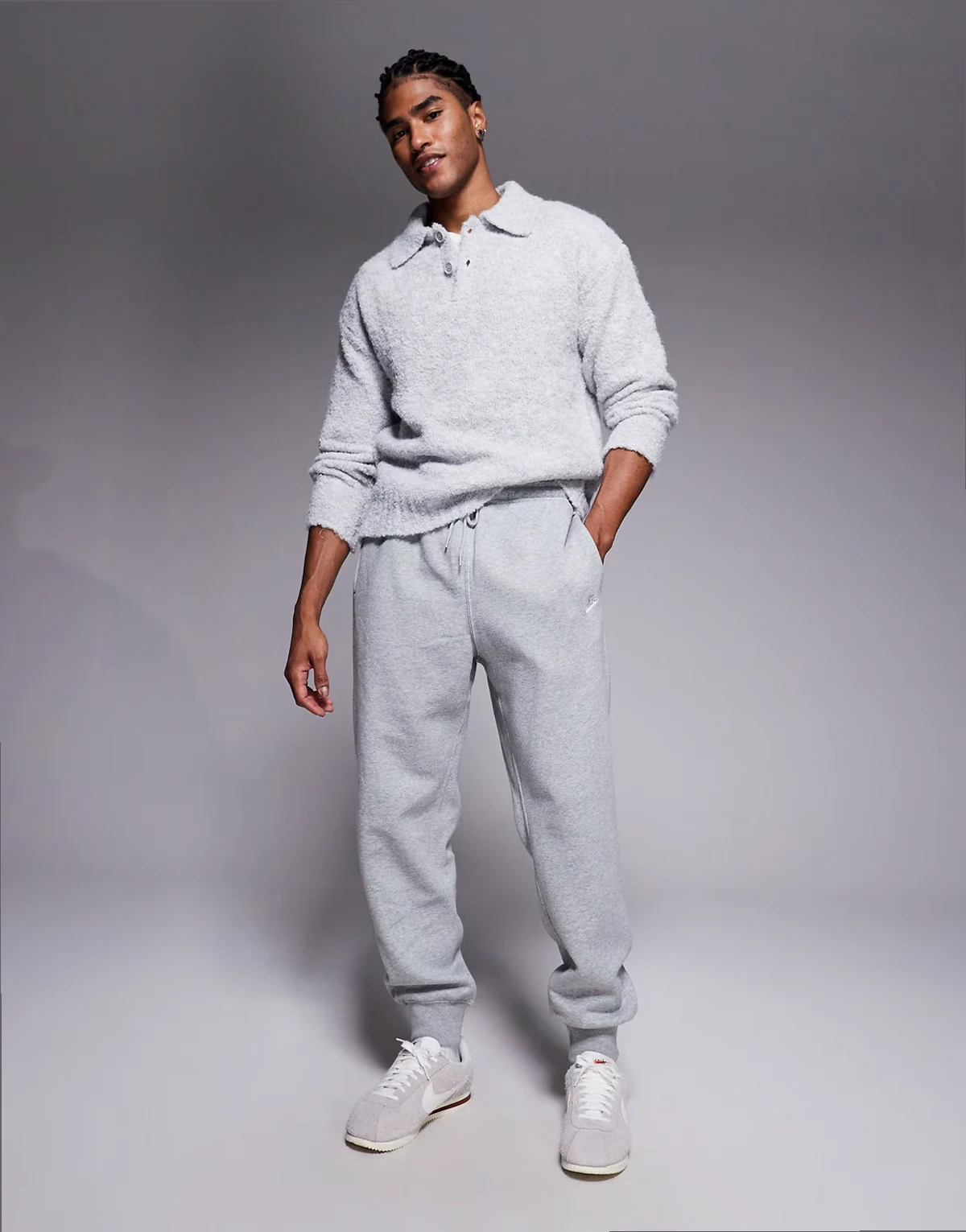 Club cuffed sweatpants in dark gray