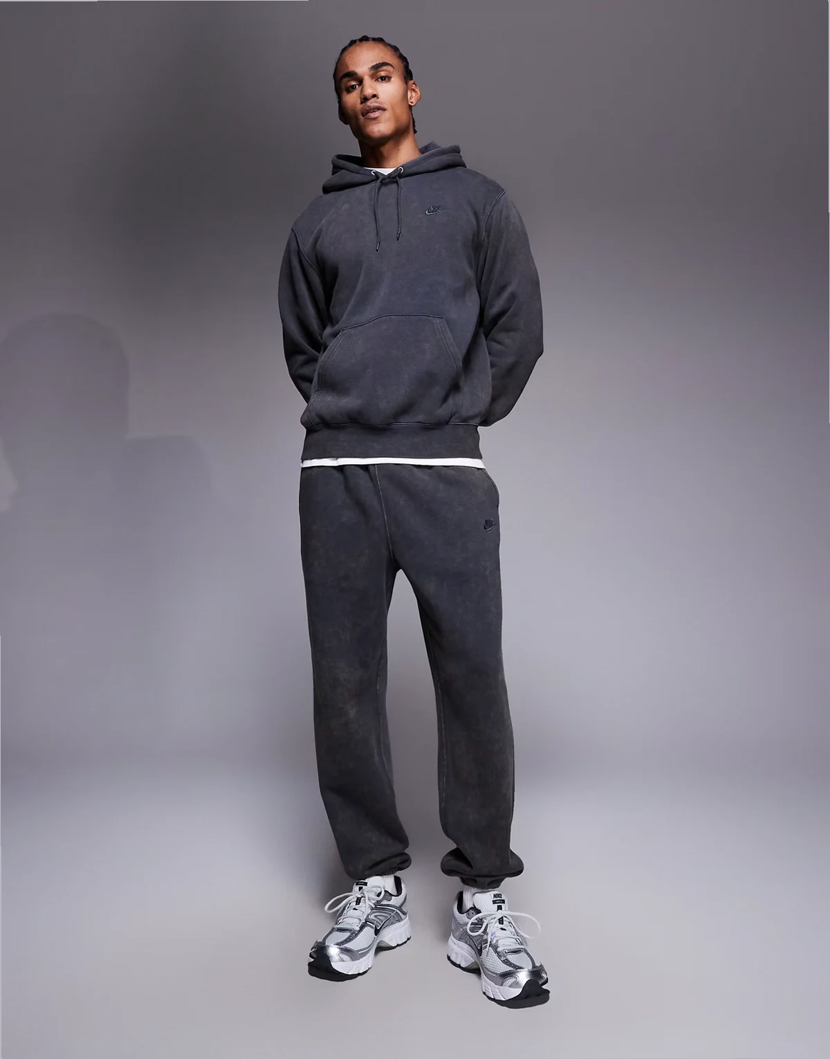 Club Wash cuffed sweatpants in dark gray