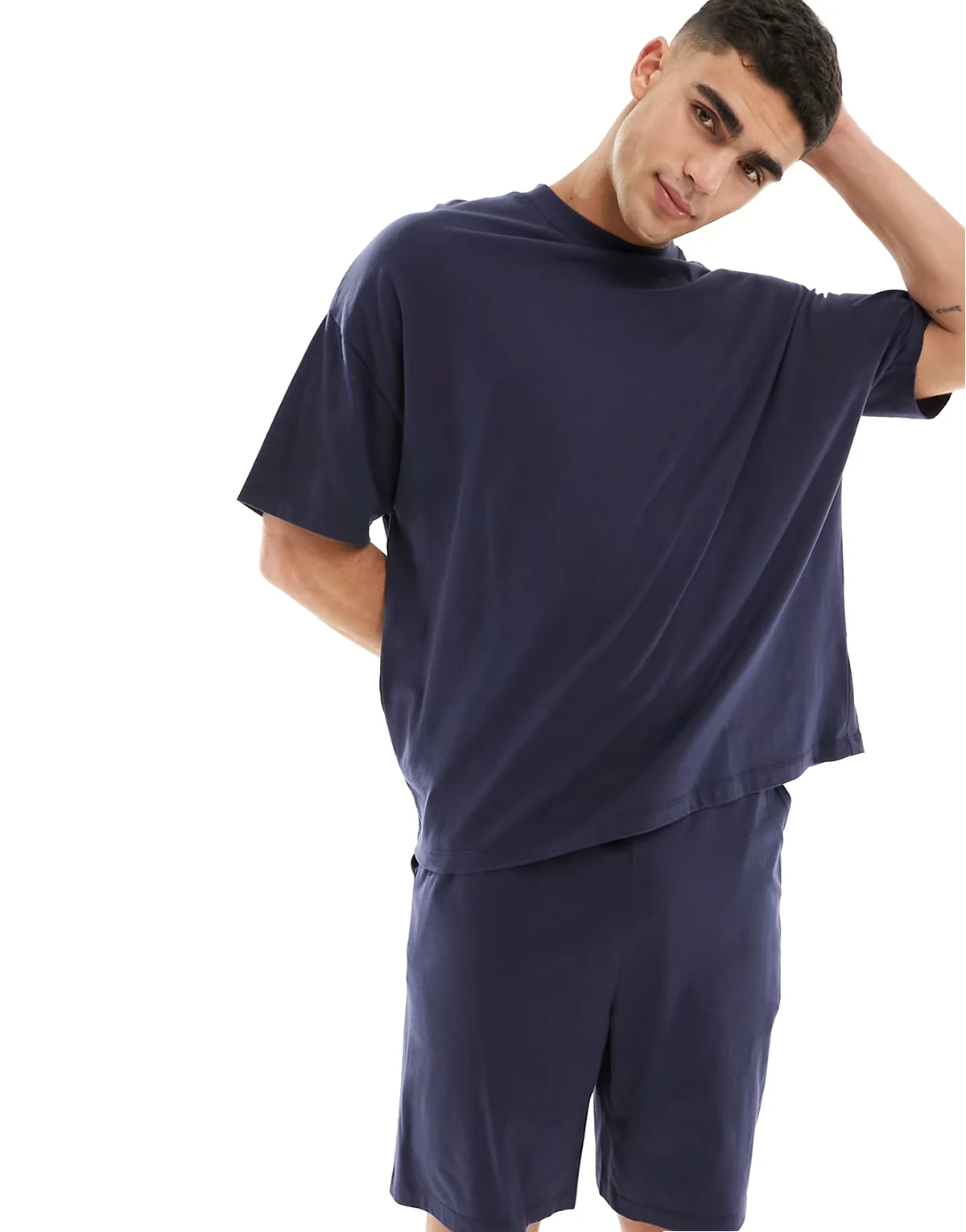 oversized pajama set in blue