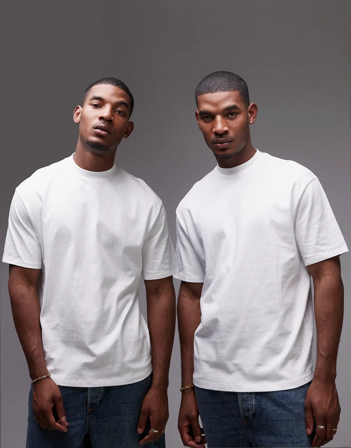 2-pack relaxed fit T-shirts in white