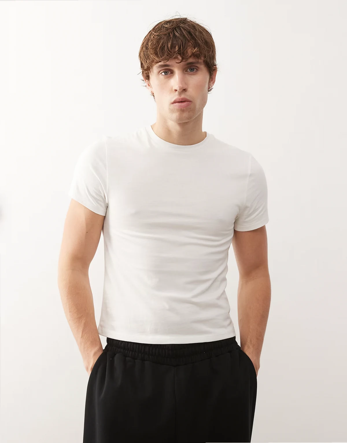 shrunken t-shirt in white
