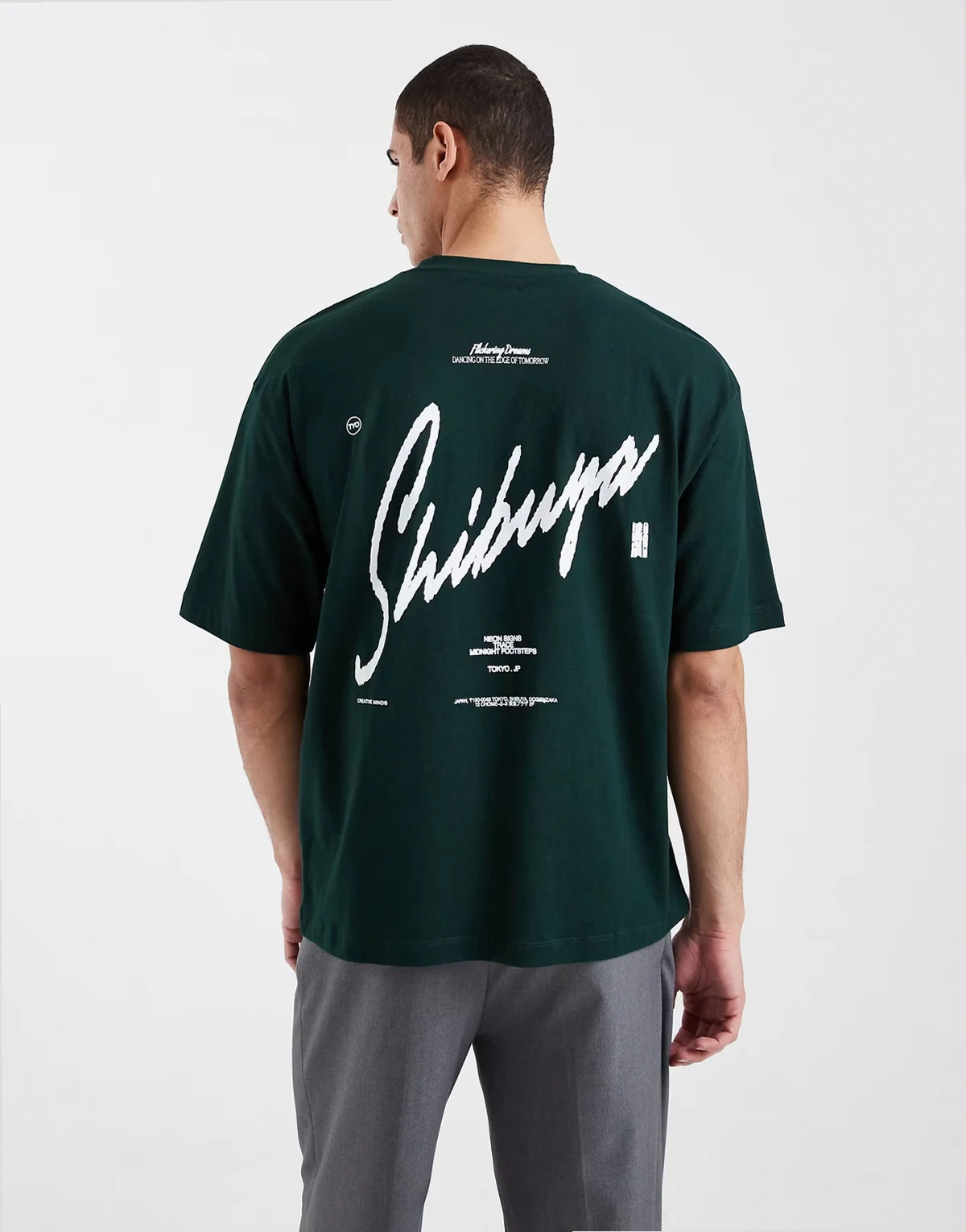 – T-shirt oversize z grafiką Shibuya