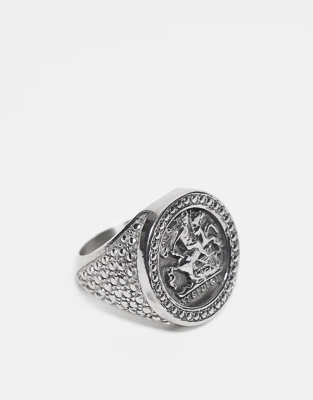 – Unisex-Siegelring aus wasserfestem Edelstahl in Silberoptik