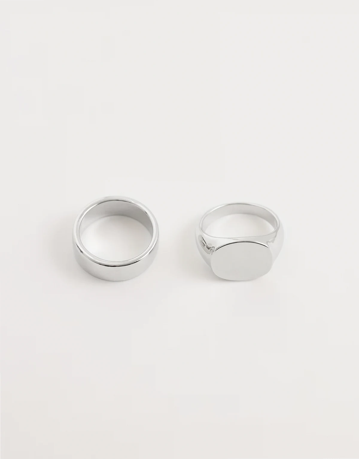 – 2er-Pack Ringe in Silberoptik