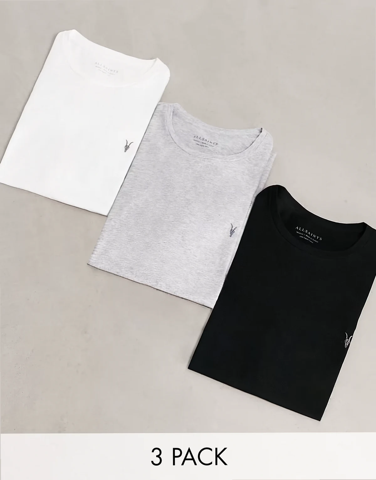 – Tonic – 3er-Pack T-Shirts mit Rundhalsausschnitt in verschiedenen Farben