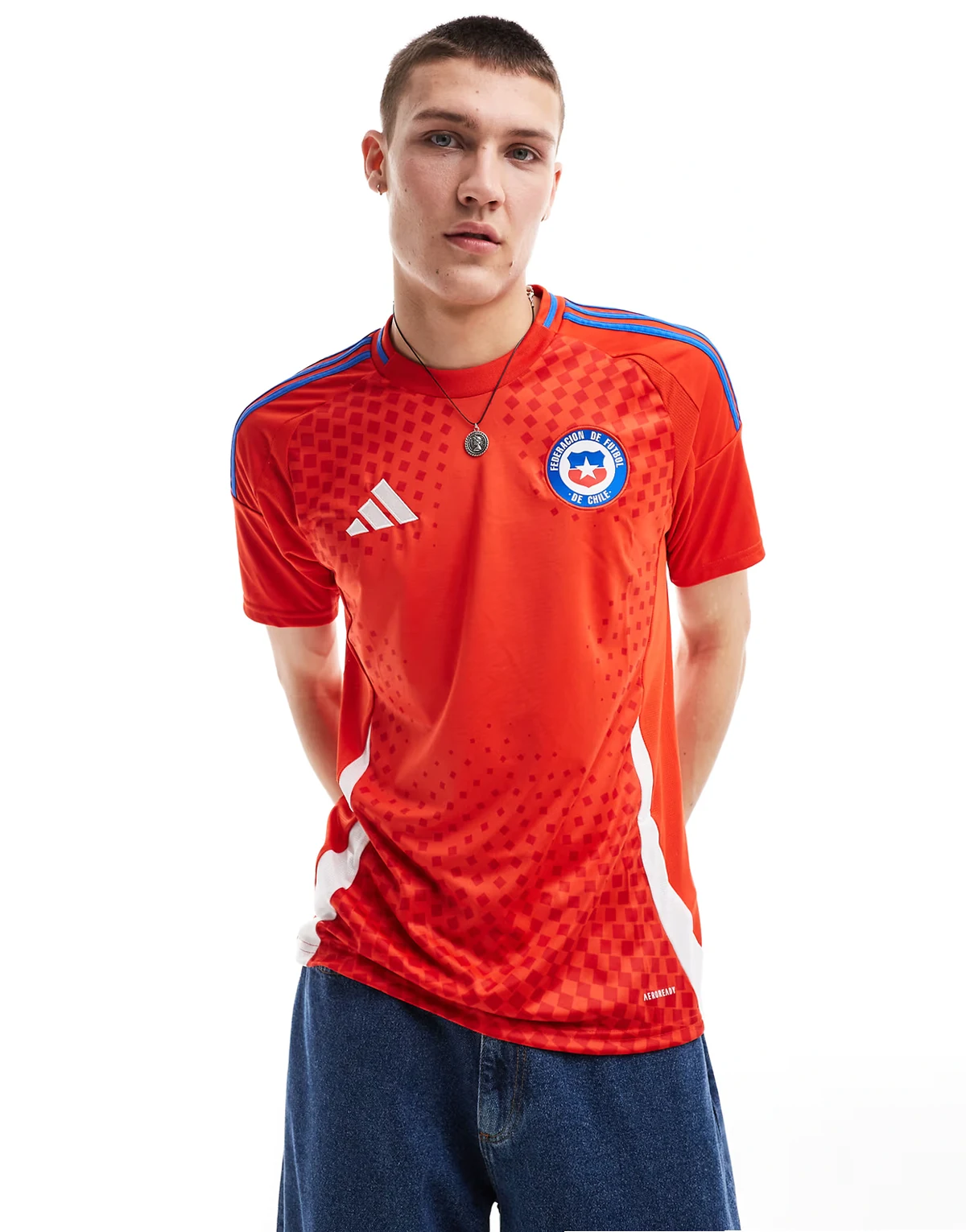 adidas Football Chile 2024 Home Jersey in red