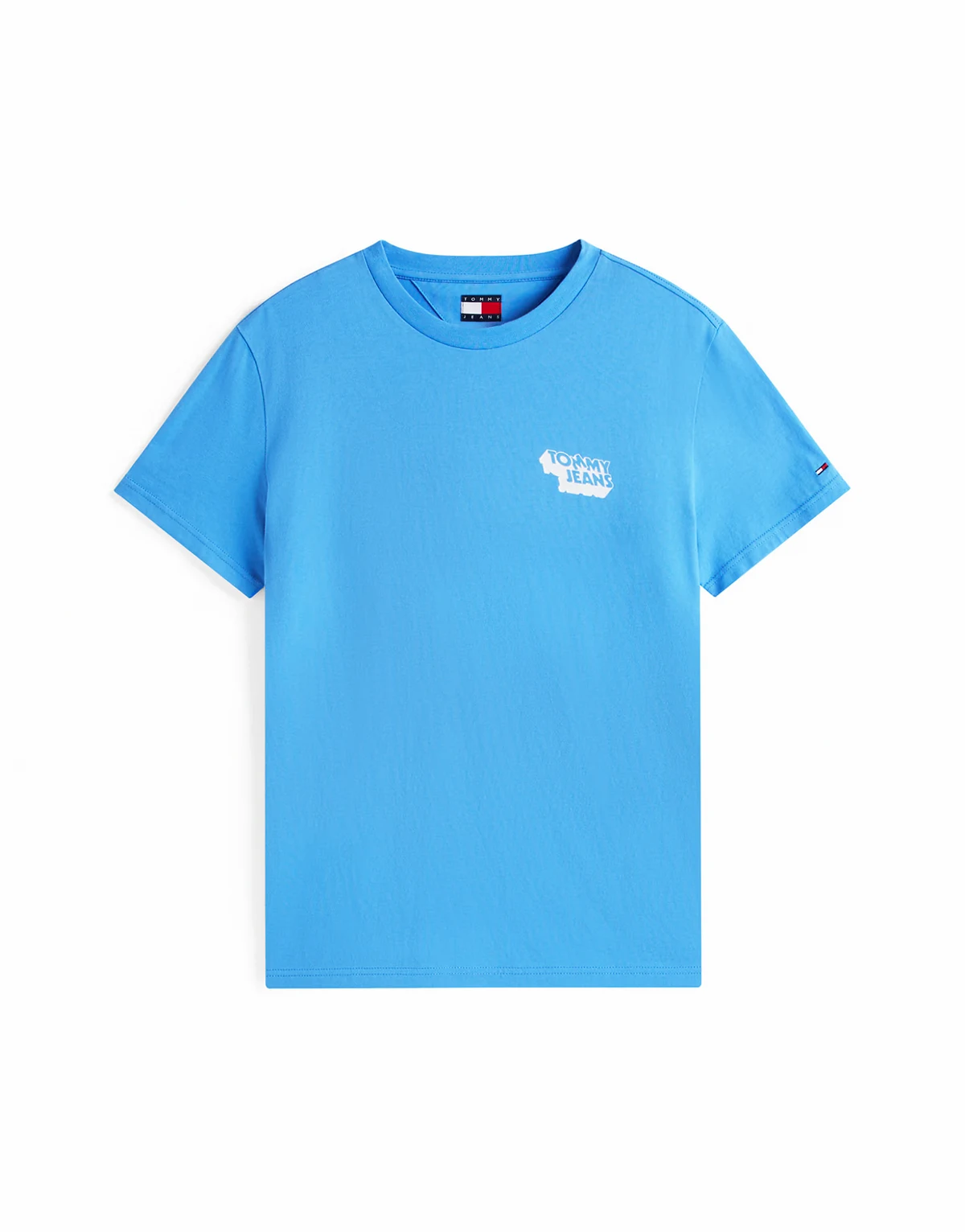 stack logo t-shirt in bright blue