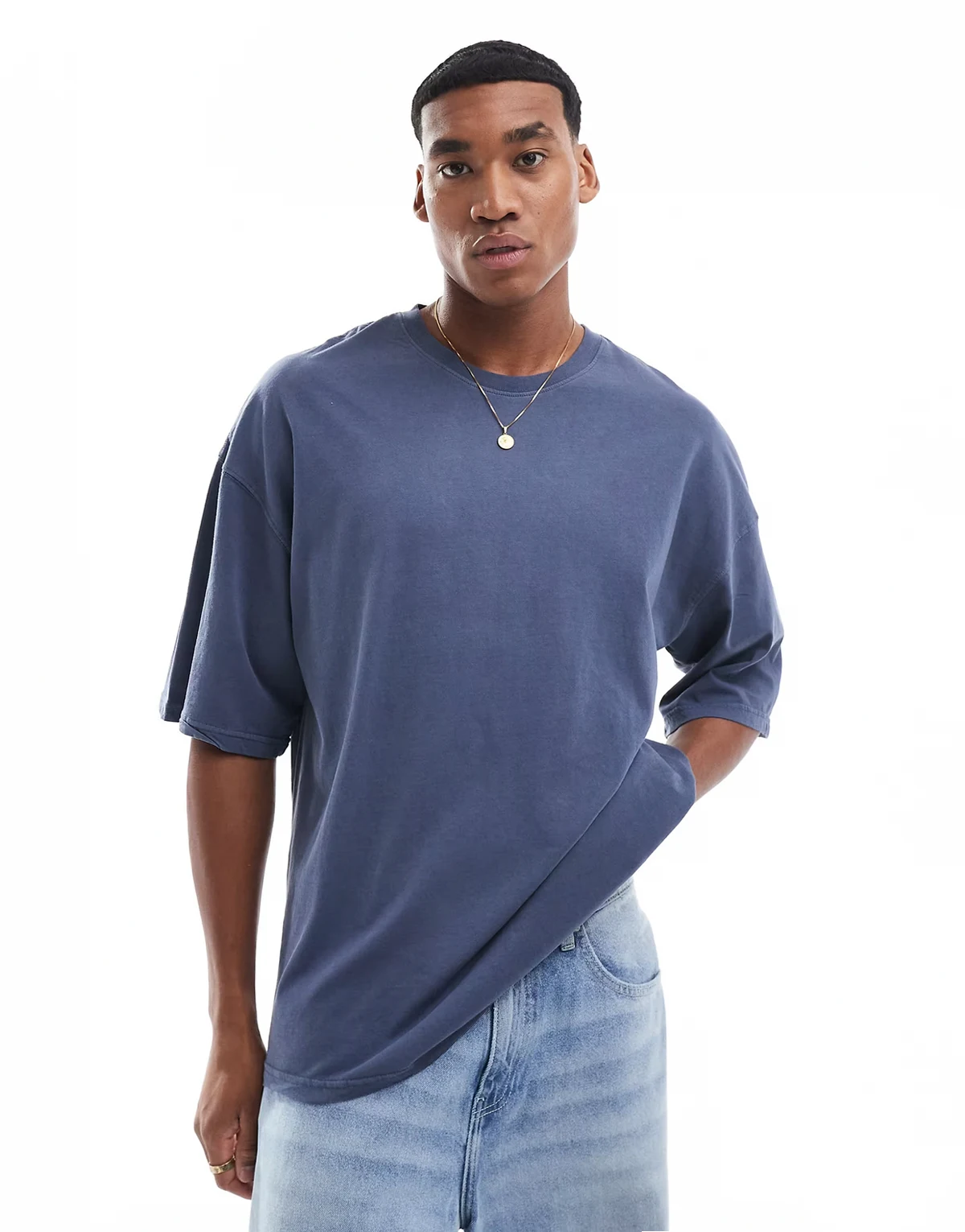 super oversized t-shirt in washed blue