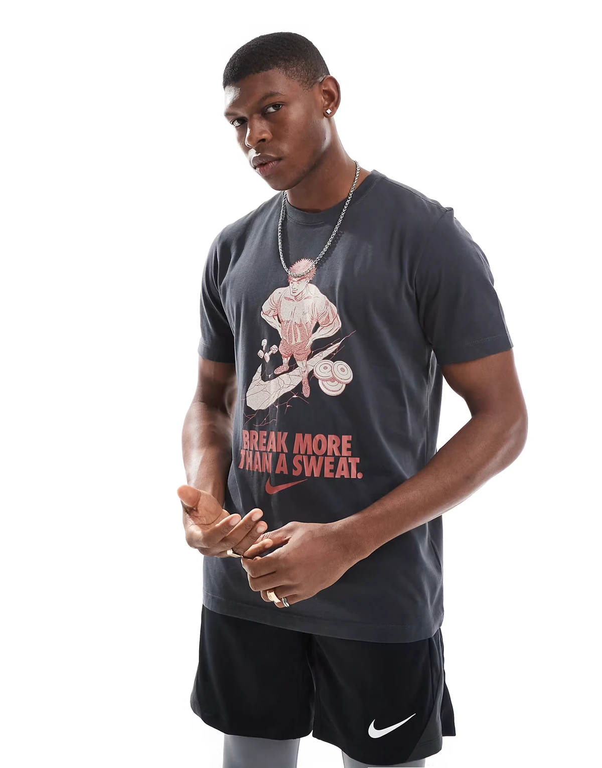 IYKYK graphic T-shirt in dark gray