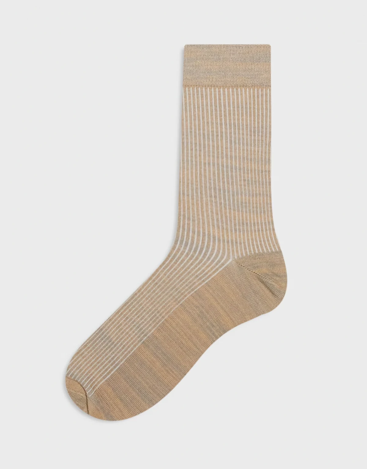 contrast welt sock in brown