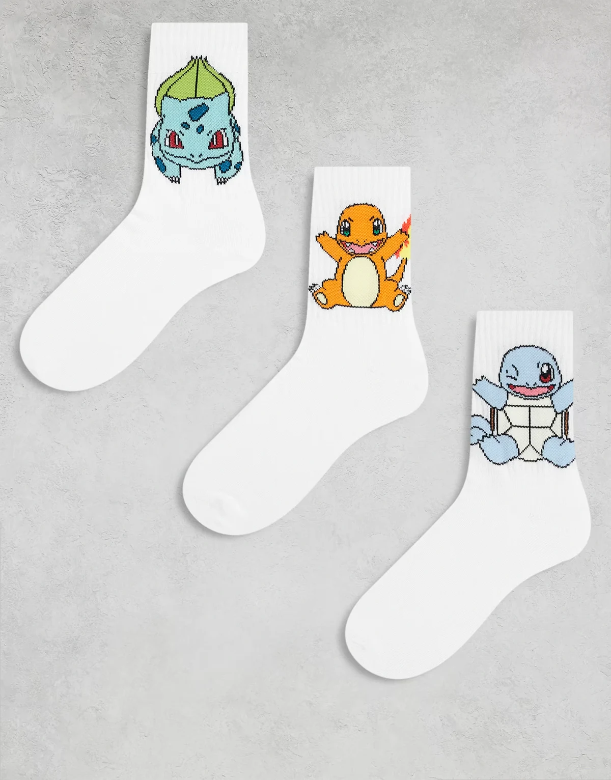 – Pokémon – 3er-Pack Socken in Weiß mit Pokémon-Motiv