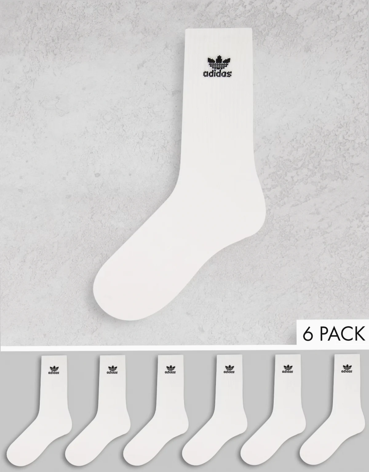 Trefoil 6-pack crew socks
